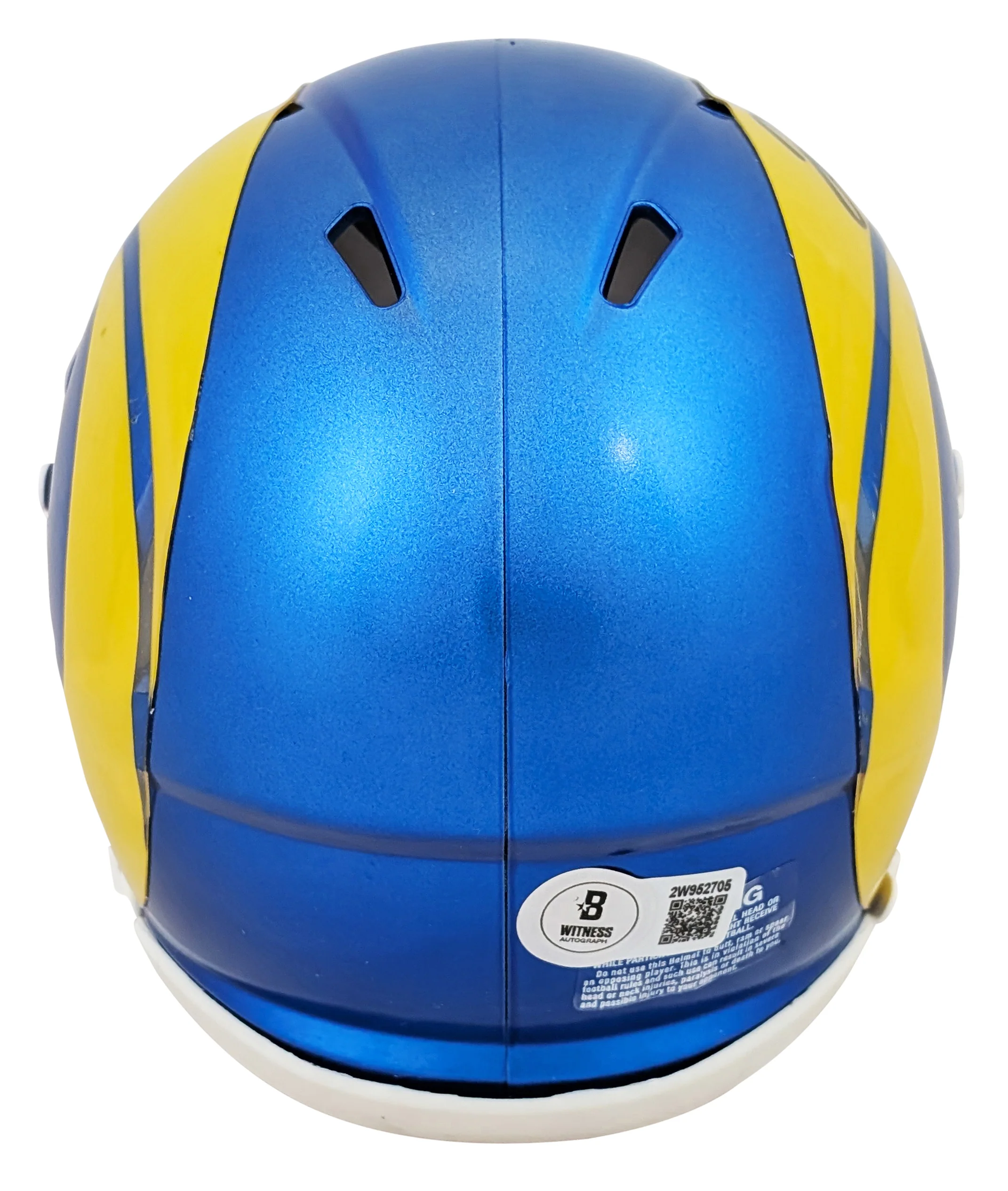 Rams Jared Verse Authentic Signed Speed Mini Helmet Autographed BAS Witnessed - Image 3