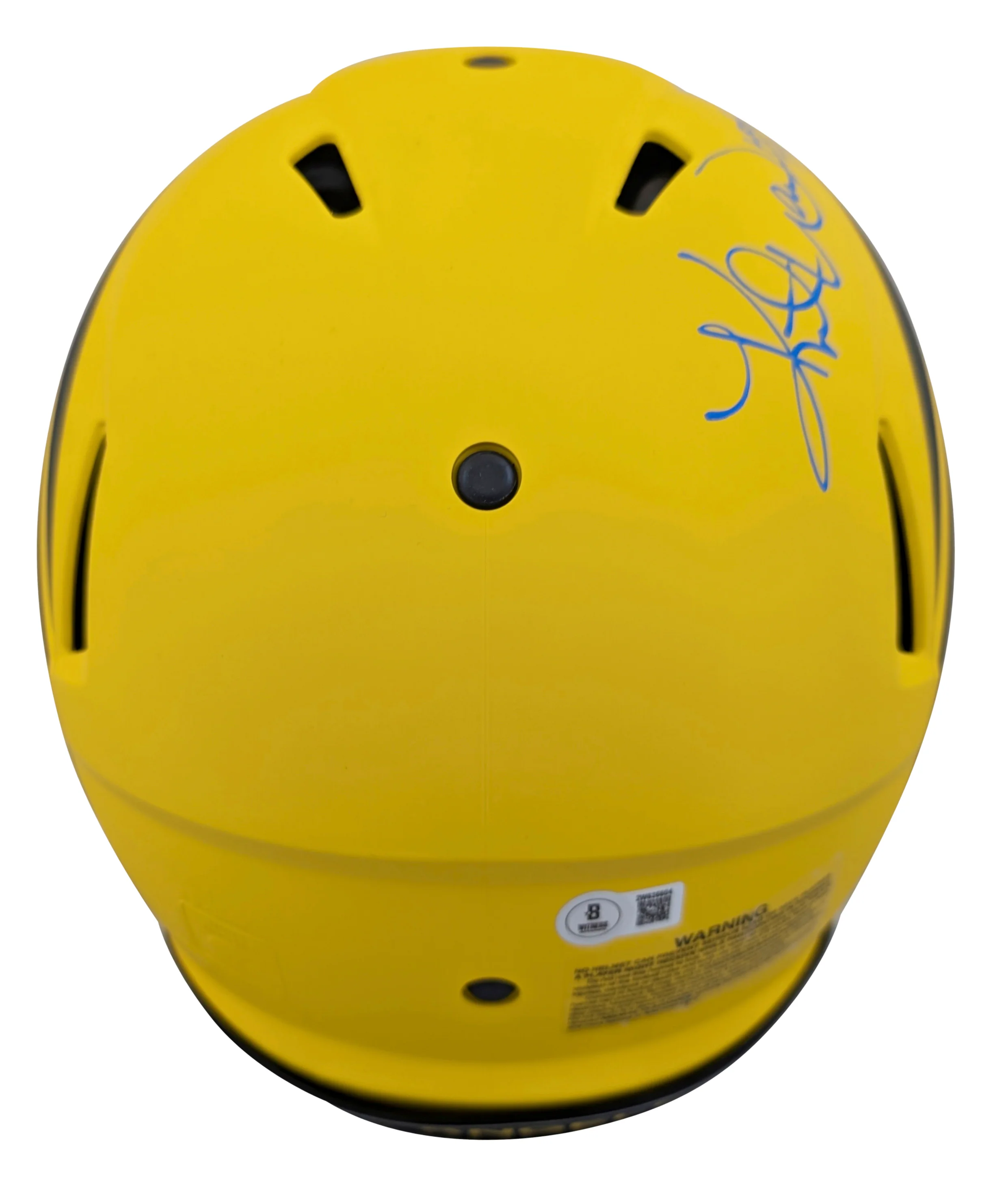 Rams Marshall Faulk & Kurt Warner "HOF" Signed Rave F/S Speed Proline Helmet BAS - Image 3