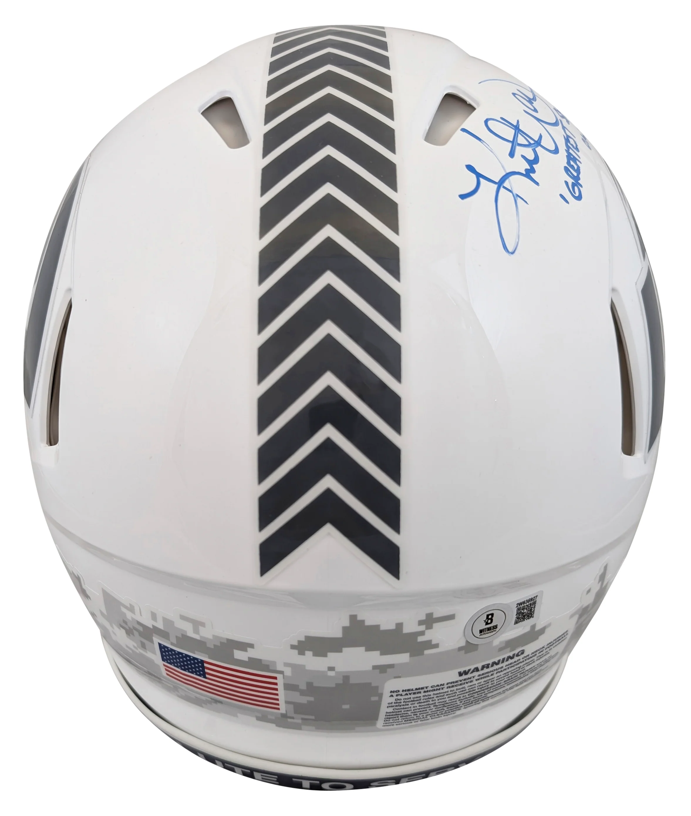 Rams Marshall Faulk & Kurt Warner Signed STS III F/S Speed Proline Helmet BAS W - Image 3