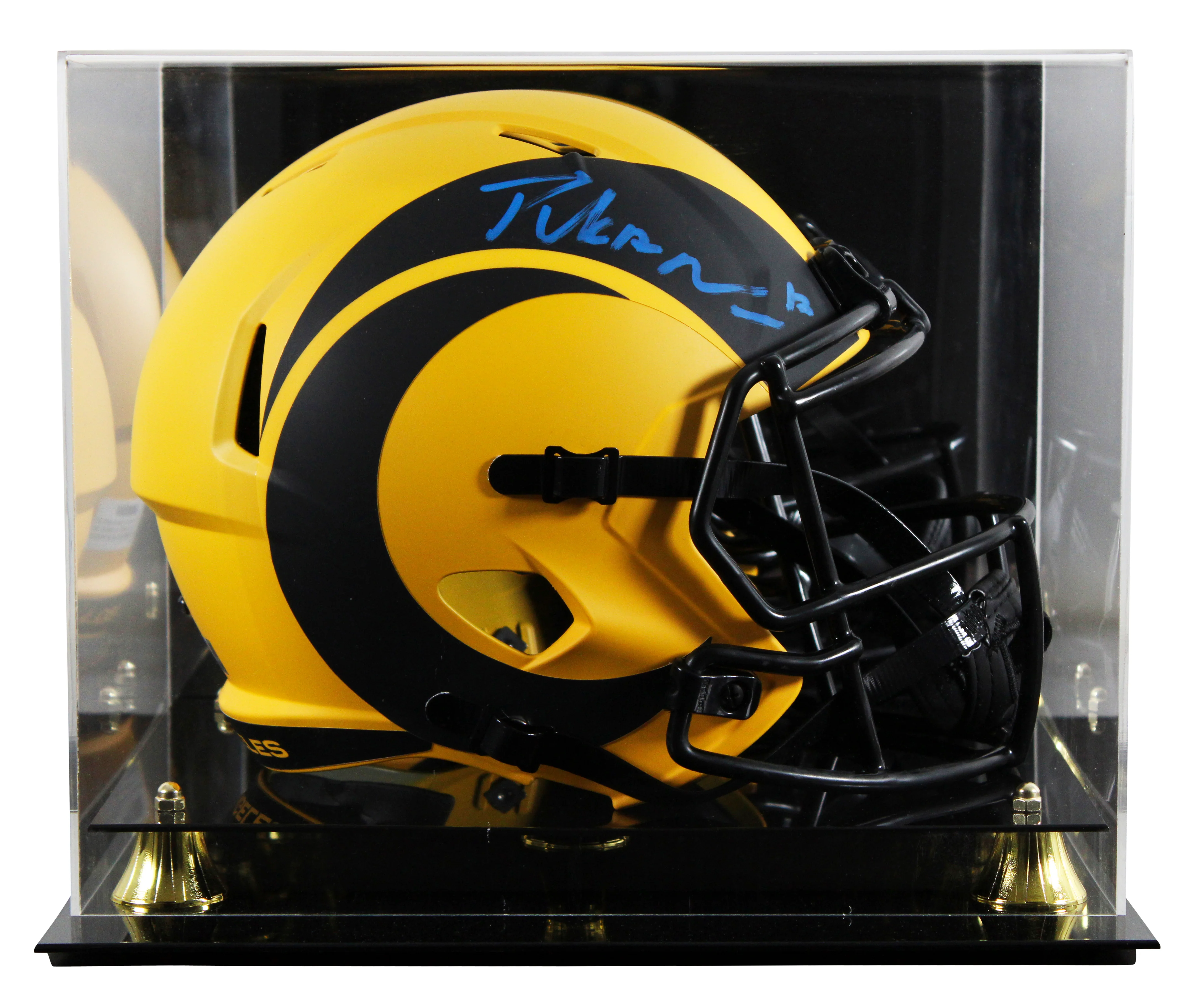 Rams Puka Nacua Signed Rave Full Size Speed Rep Helmet W/ Case Fanatics - Image 2