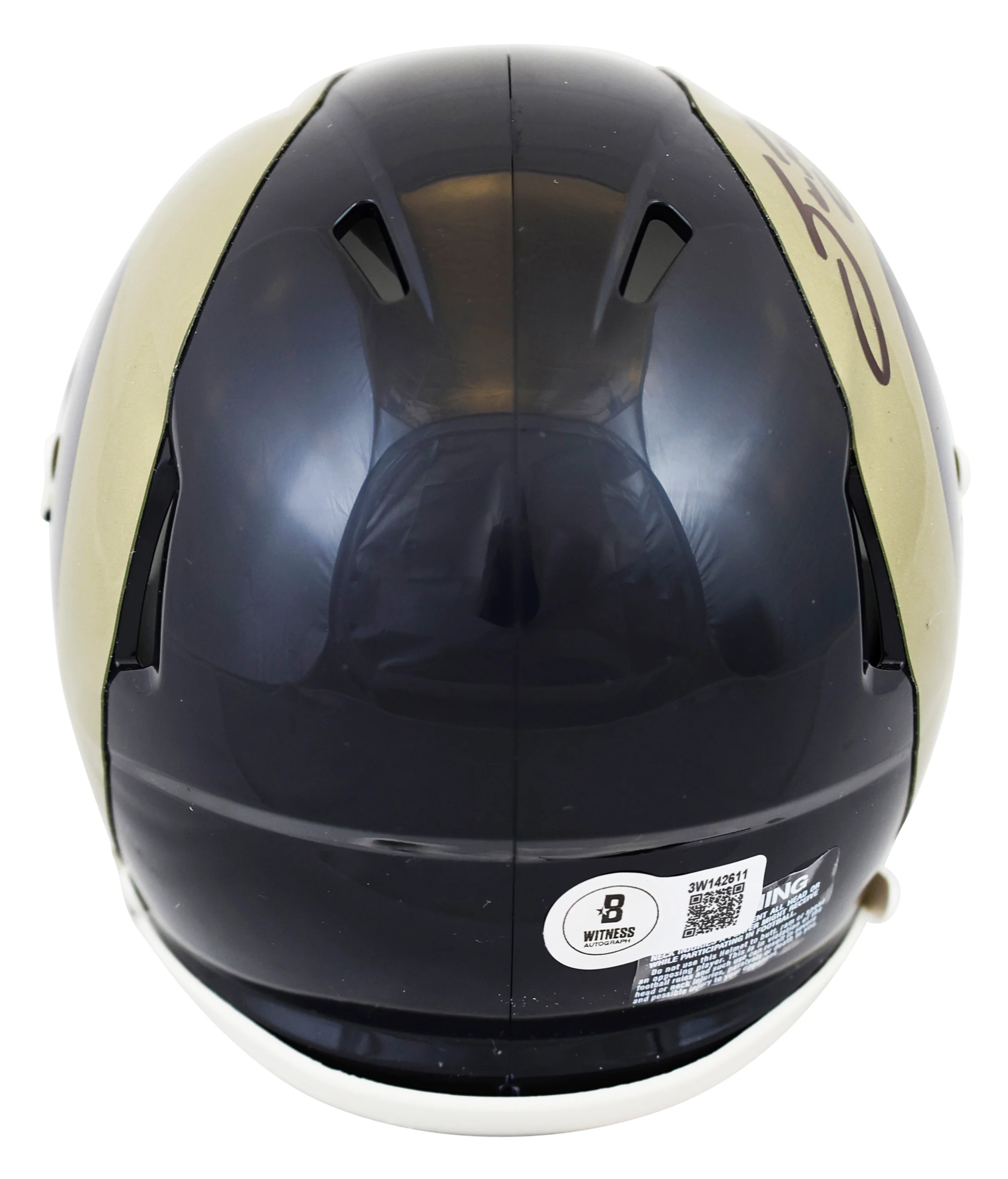 Rams Sam Bradford "2010 OROY" Signed 2000-16 TB Speed Mini Helmet BAS Witnessed - Image 3