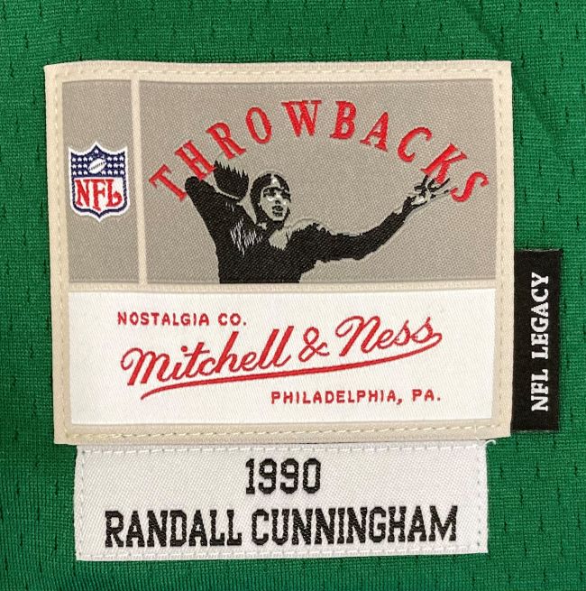 Randall Cunningham Signed Philadelphia Eagles M&N Green NFL Legacy Jersey BAS - Image 4