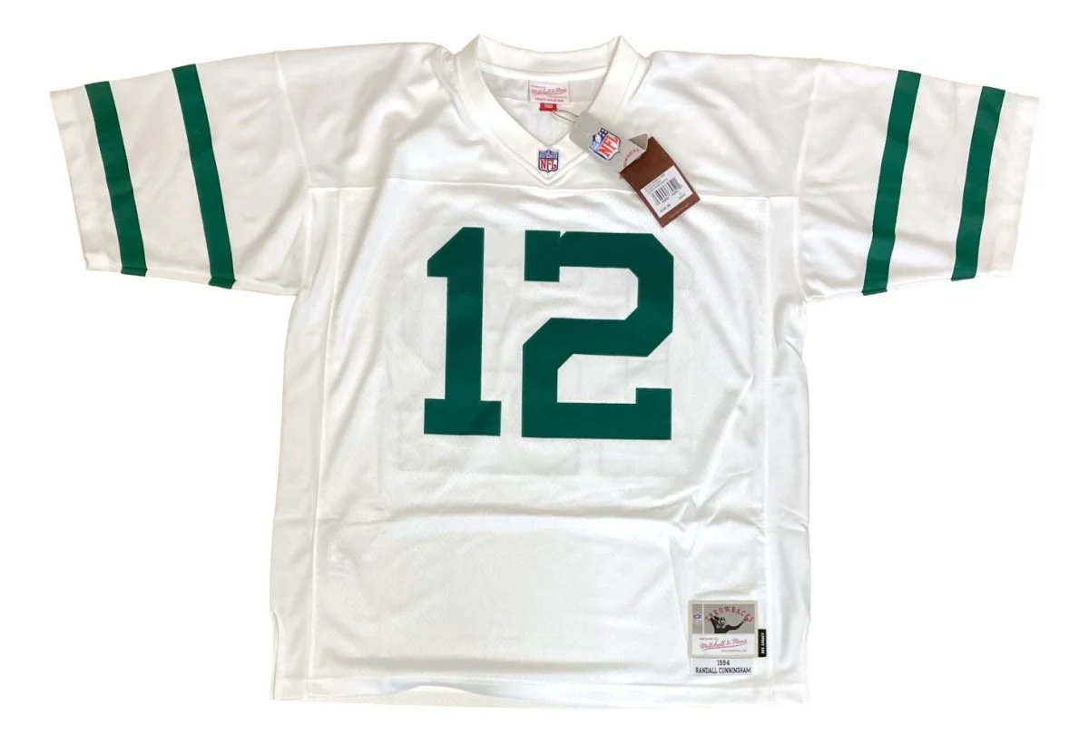Randall Cunningham Signed Philadelphia Eagles M&N White NFL Legacy Jersey BAS - Image 3