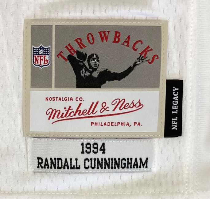 Randall Cunningham Signed Philadelphia Eagles M&N White NFL Legacy Jersey BAS - Image 4
