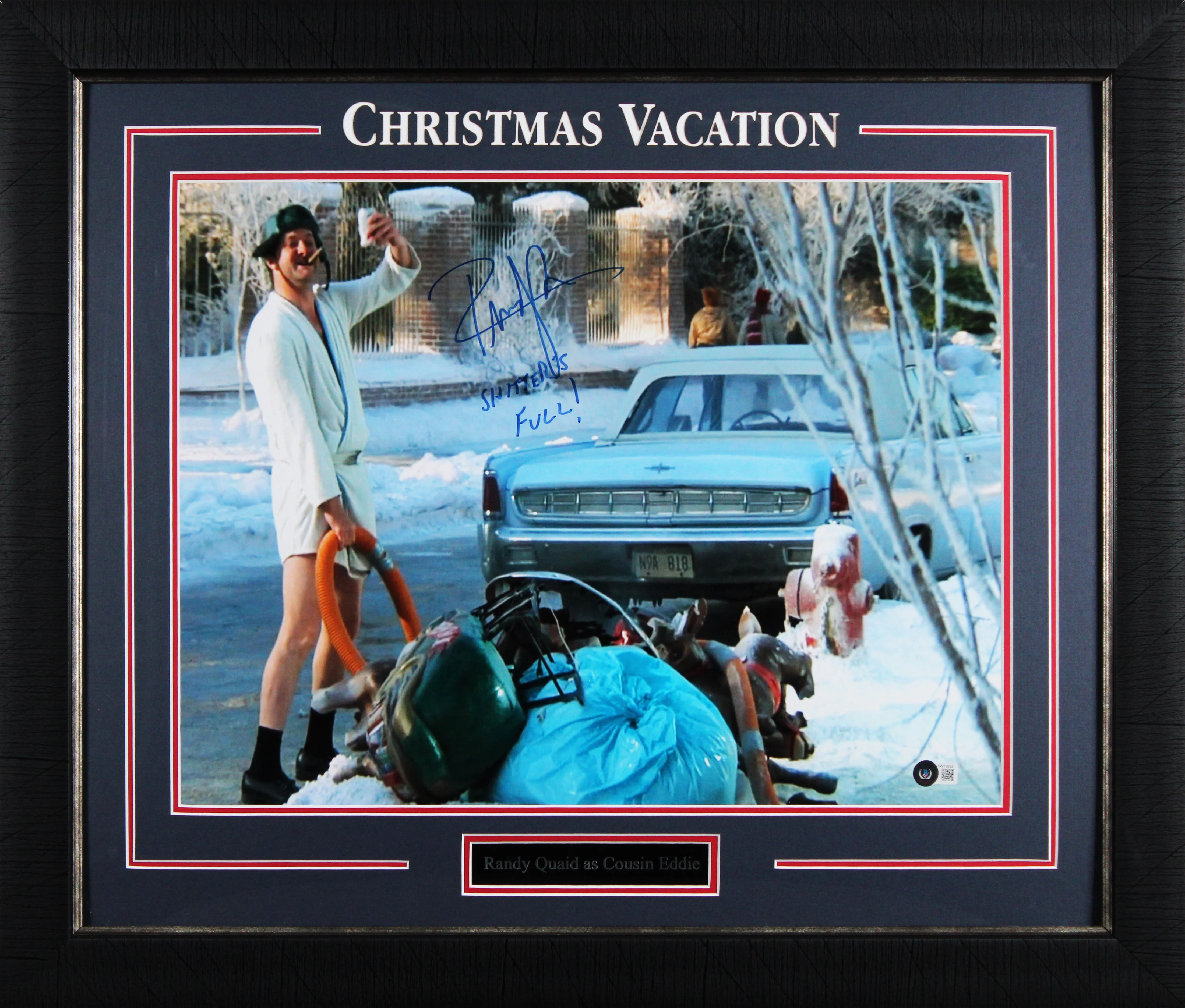 Randy Quaid Christmas Vacation "S******'s Full" Signed 16x20 Framed Photo BAS 2 - Image 2