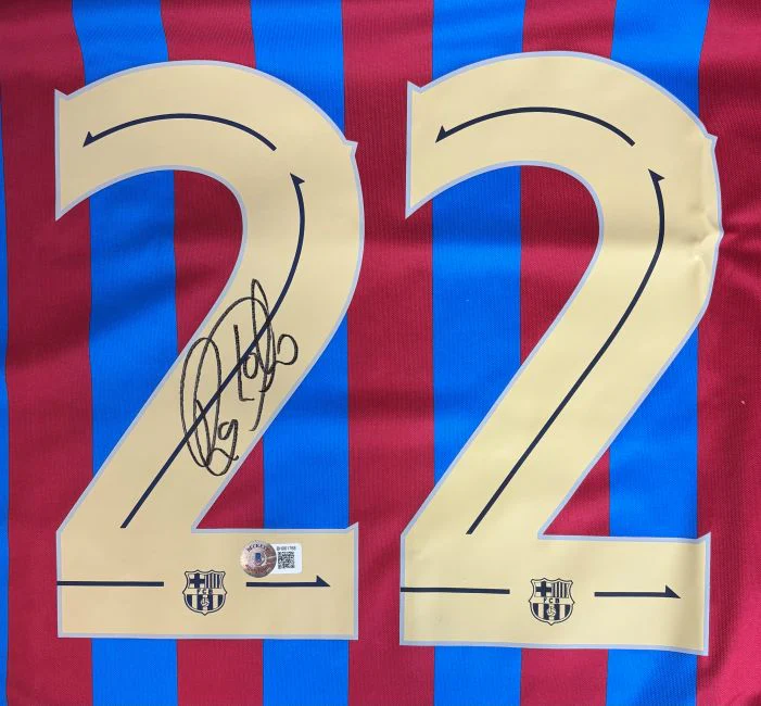 Raphina Signed Barcelona 2021/22 Nike Soccer Jersey BAS - Image 2