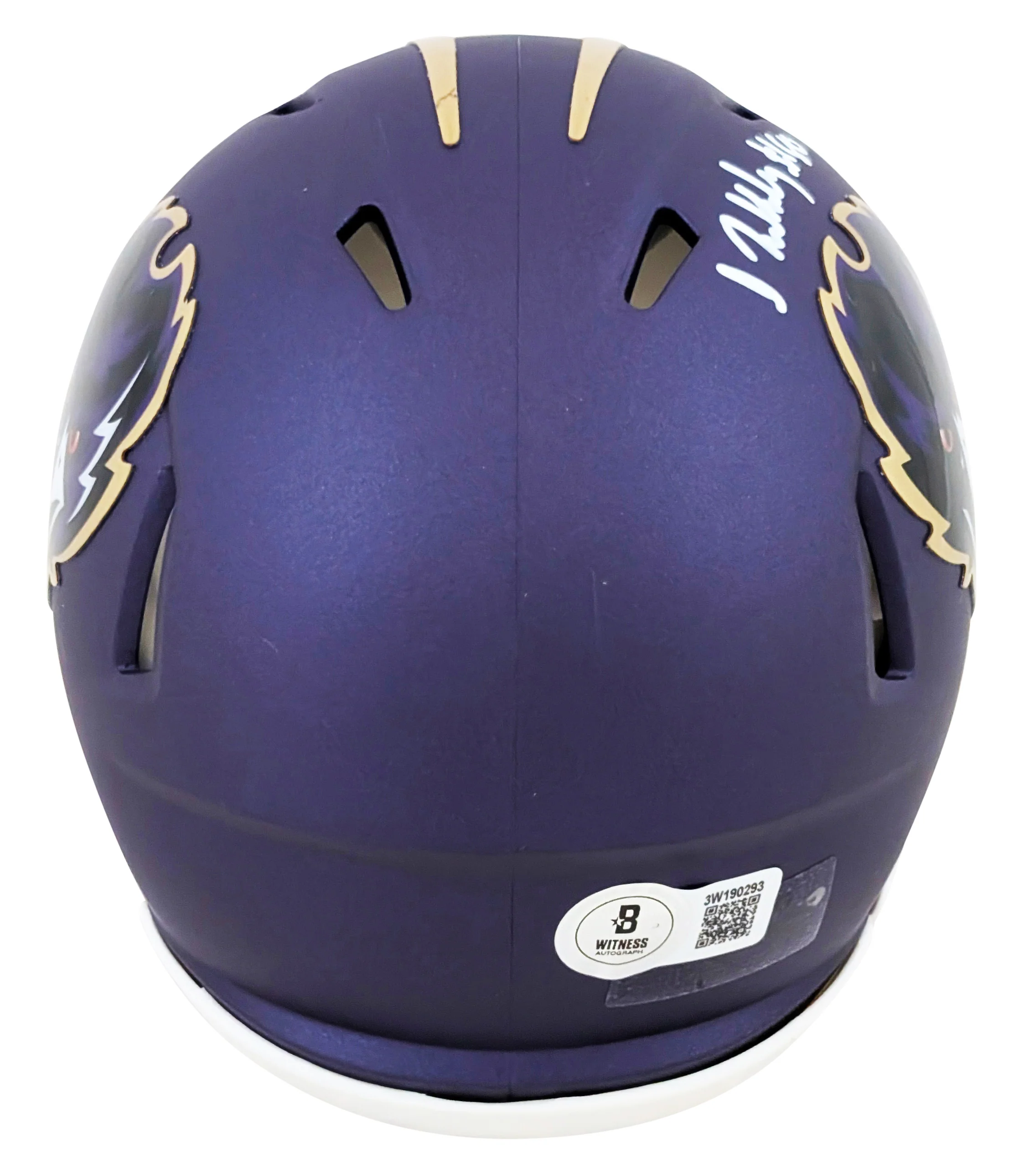 Ravens Isaiah Likely Signed 2024 On-Field Alt Speed Mini Helmet W/ Case BAS Wit - Image 4