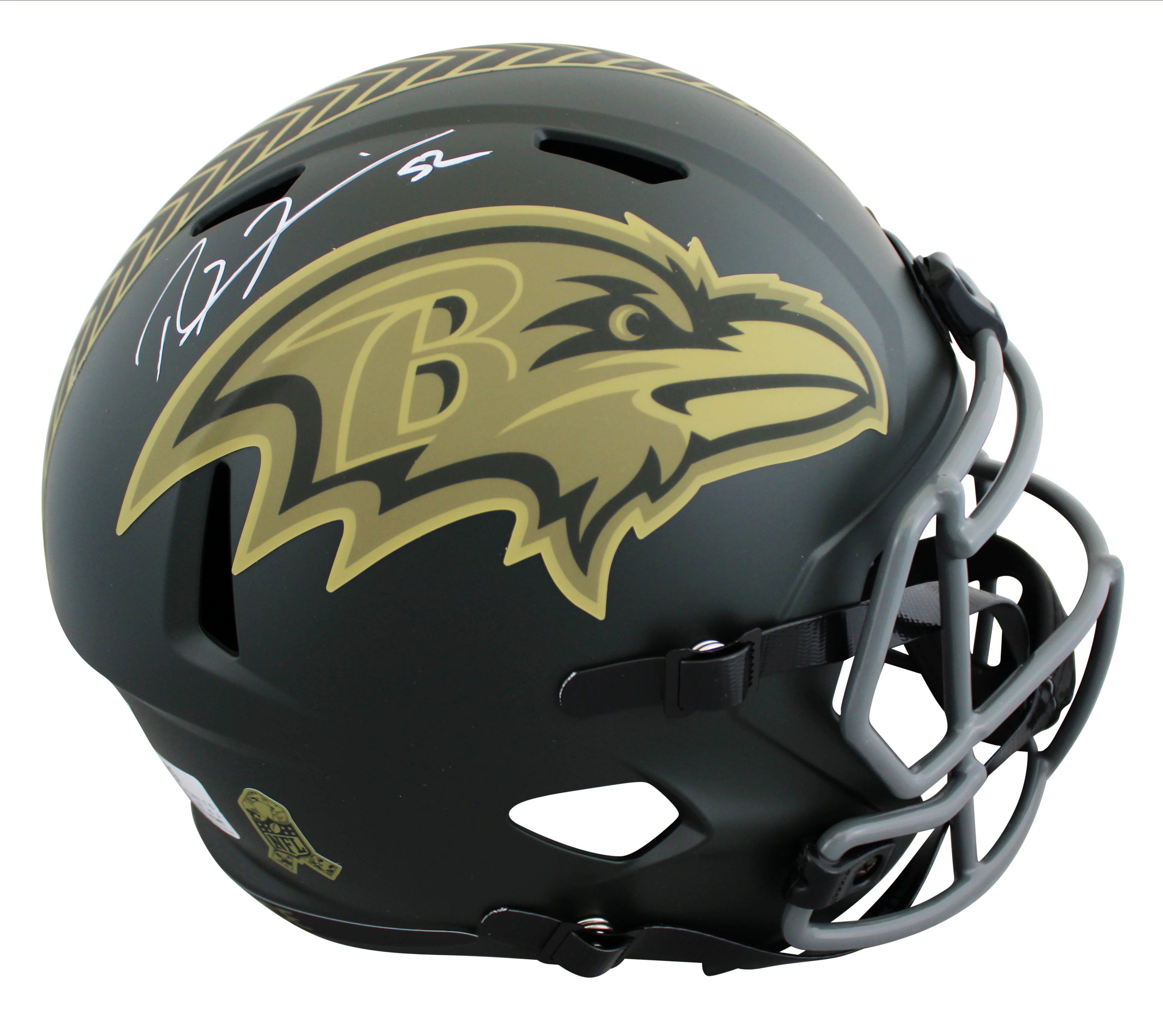 Ravens Ray Lewis Signed Salute To Service IV Full Size Speed Rep Helmet BAS Wit - Image 2
