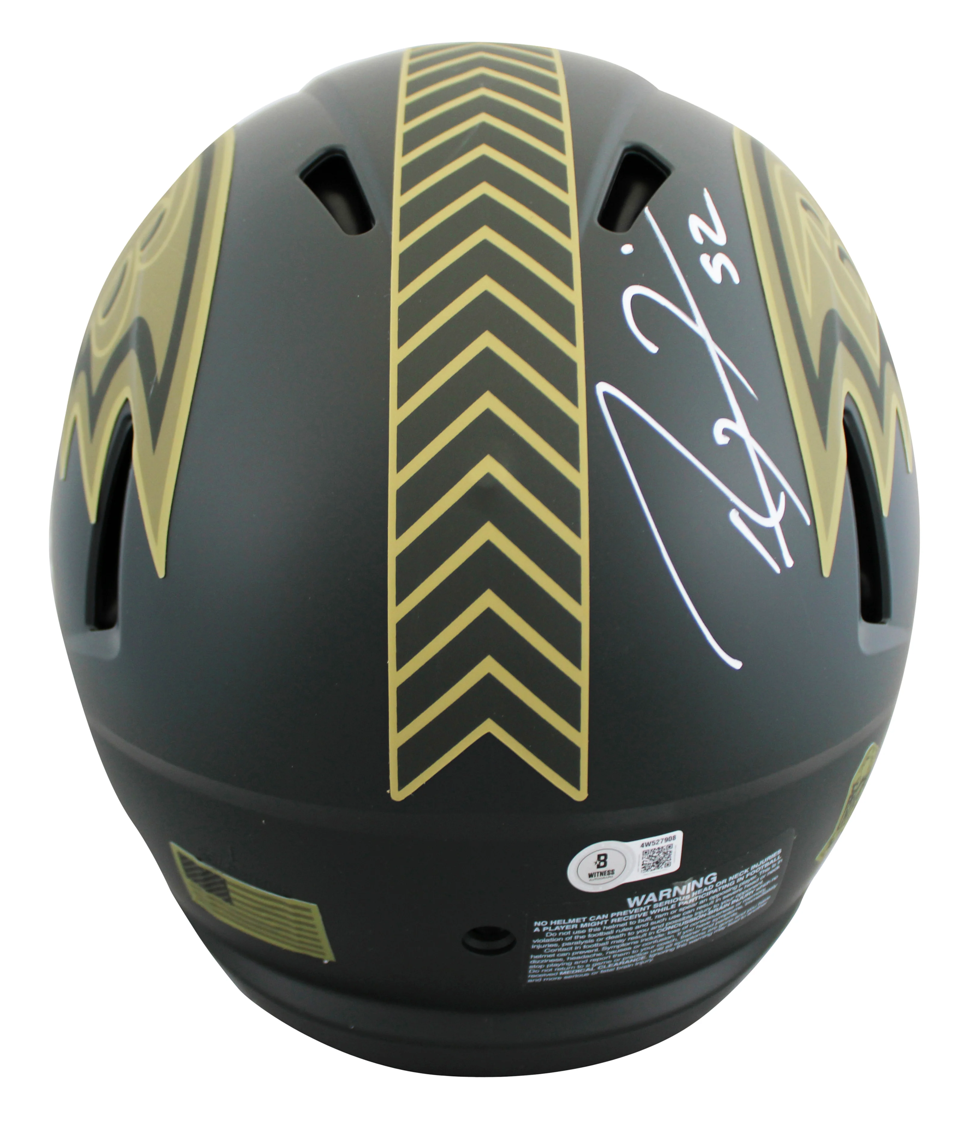 Ravens Ray Lewis Signed STS IV Full Size Speed Proline Helmet W/ Case BAS Wit - Image 4