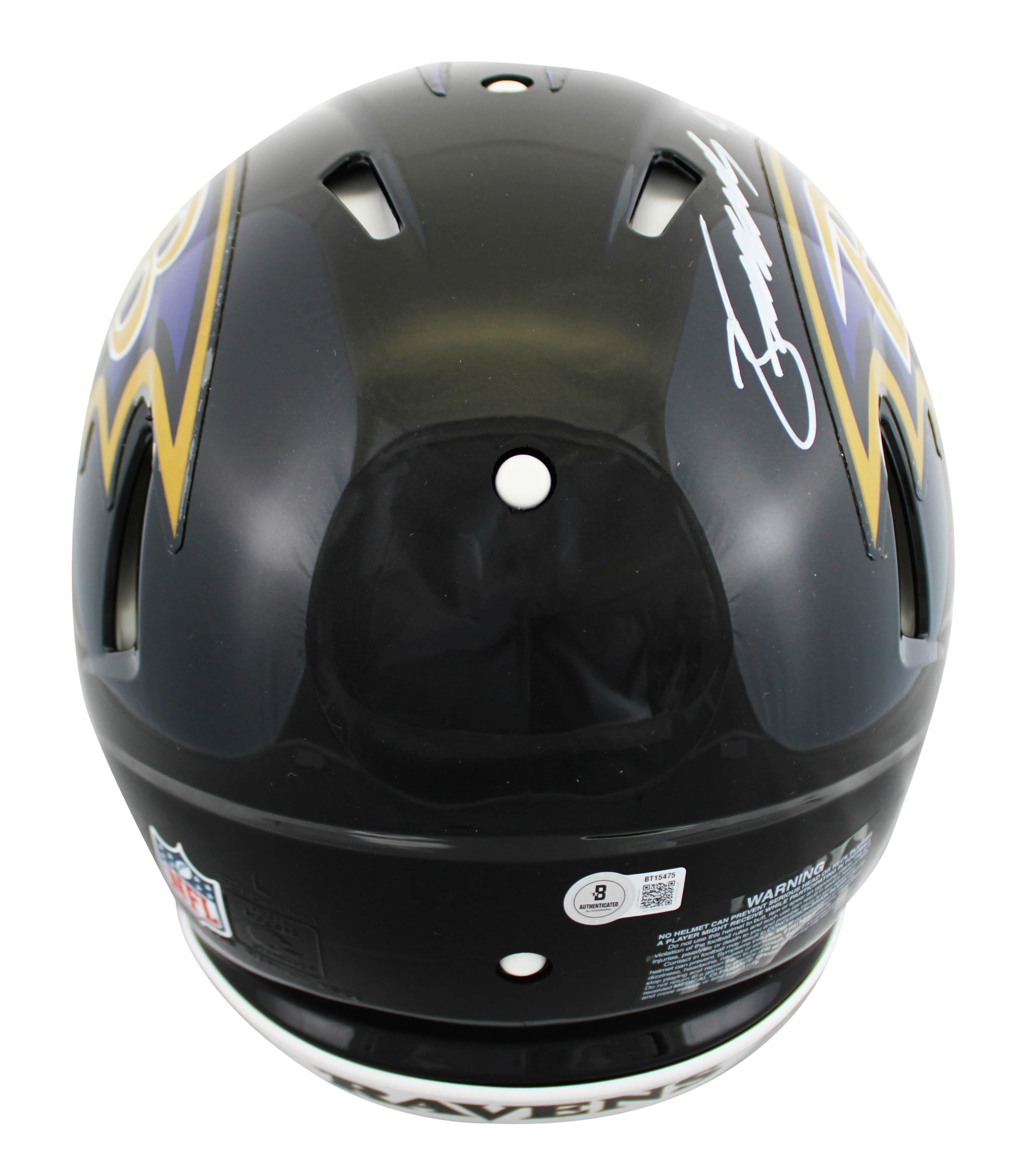 Ravens Zay Flowers Authentic Signed Riddell Full Size Speed Proline Helmet BAS - Image 3