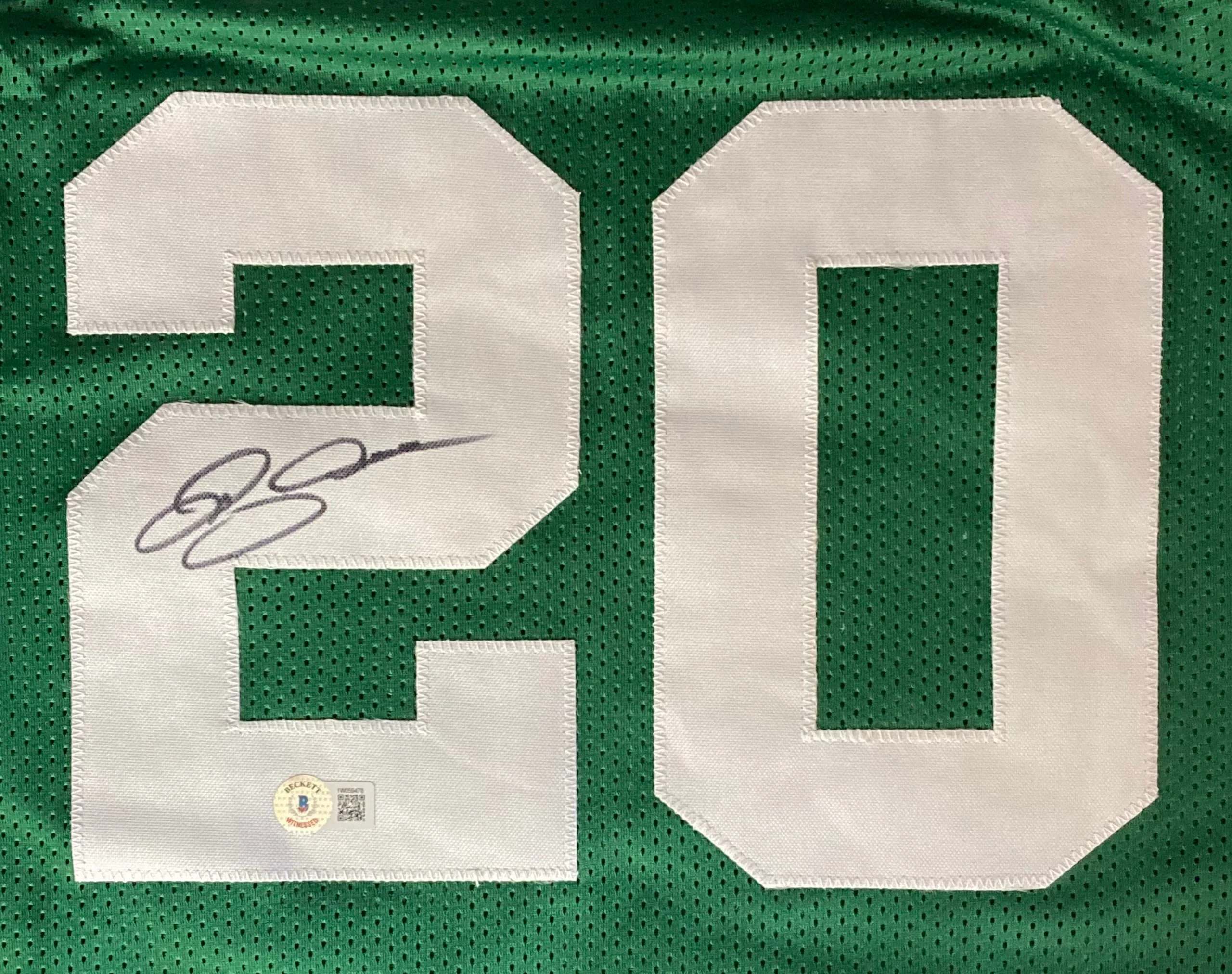 Ray Allen Boston Signed Green Basketball Jersey BAS ITP - Image 2