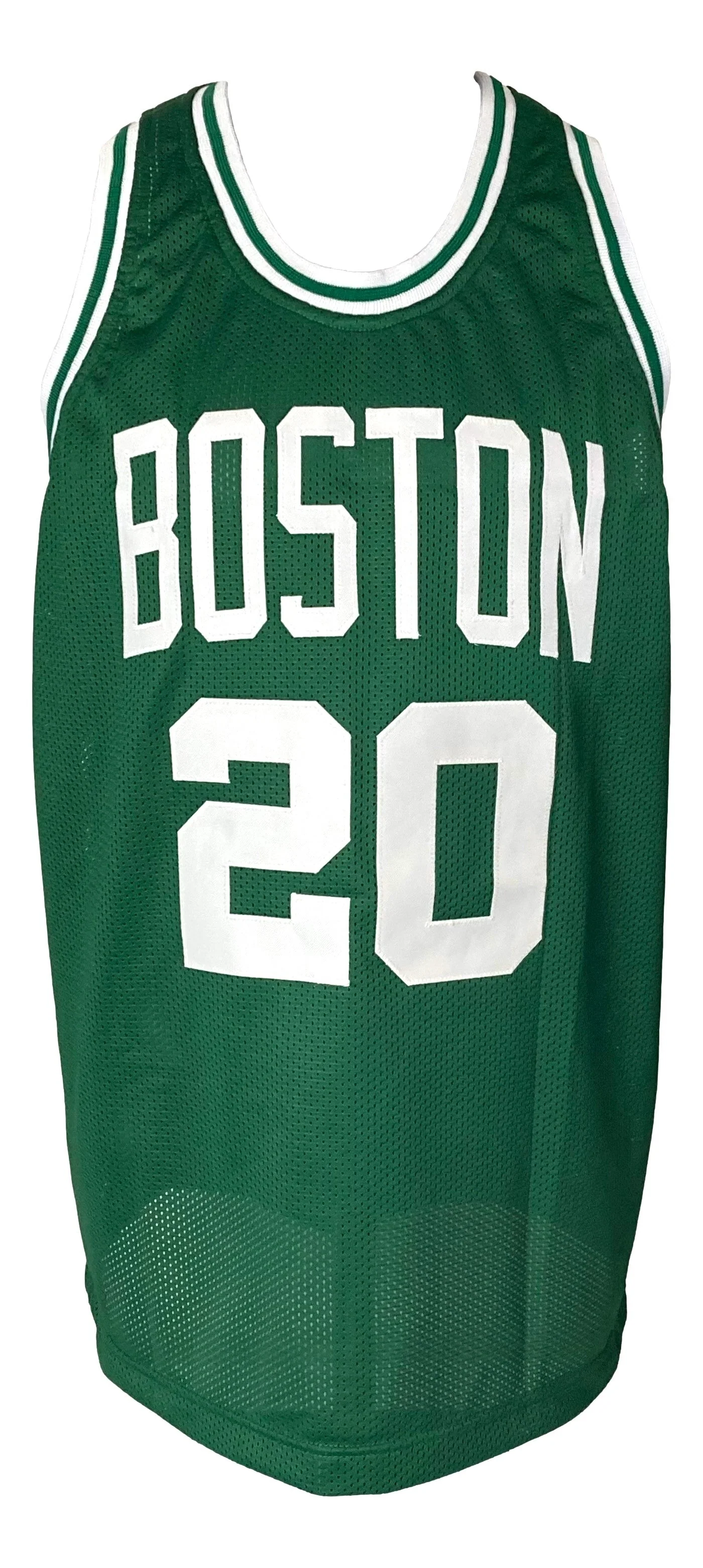 Ray Allen Boston Signed Green Basketball Jersey BAS ITP - Image 3
