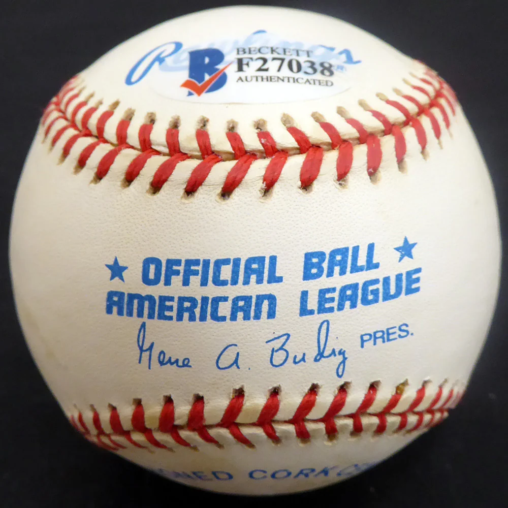 Ray Murray Autographed Official AL Baseball Cleveland Indians, Oakland A's Beckett BAS #F27038 - Image 2