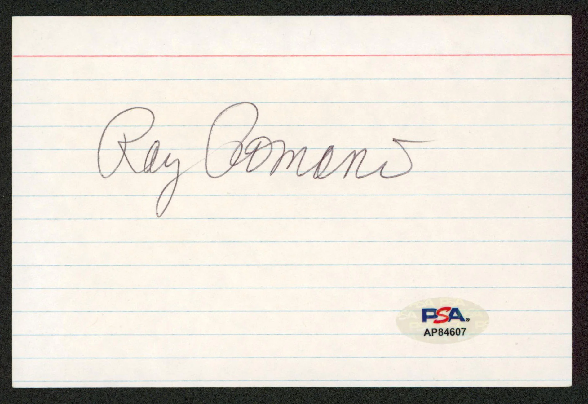 Ray Romano Everybody Loves Raymond Authentic Signed 4x6 Index Card PSA #AP84607