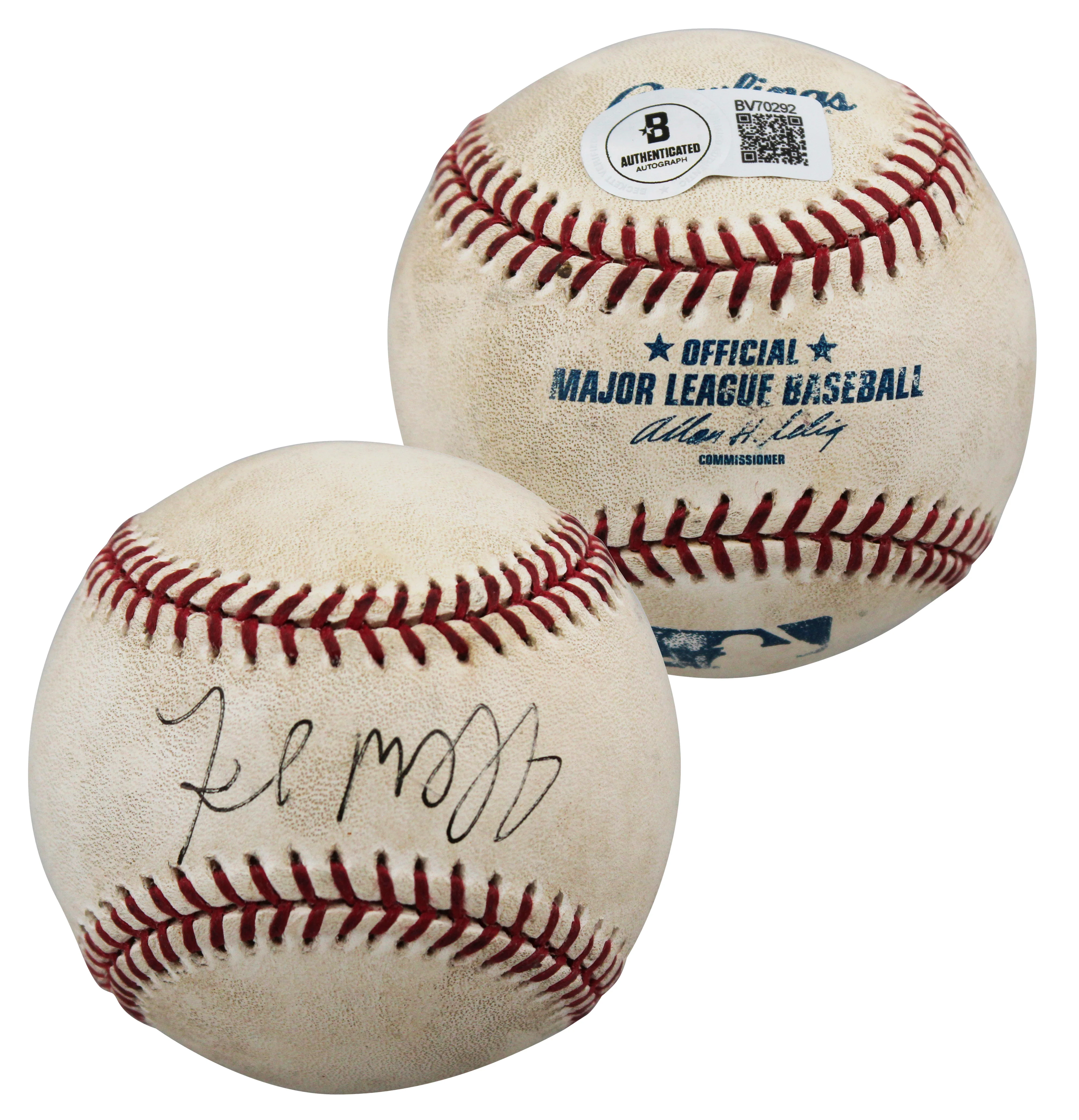 Rays Fred McGriff Authentic Signed Game Used Sellig OML Baseball BAS #BV70292 - Image 2