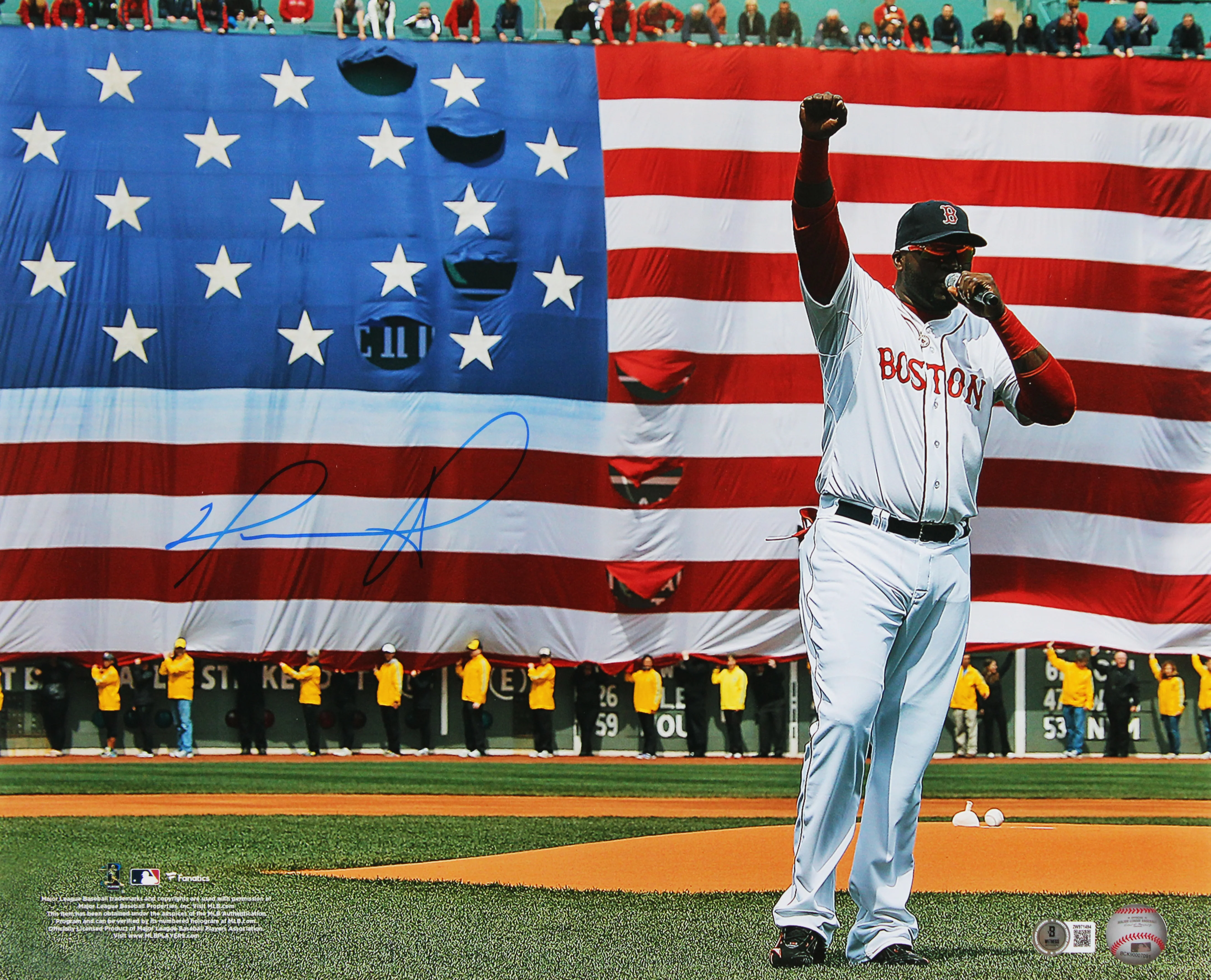 Red Sox David Ortiz Authentic Signed 16x20 Horizontal Photo BAS Witnessed - Image 2