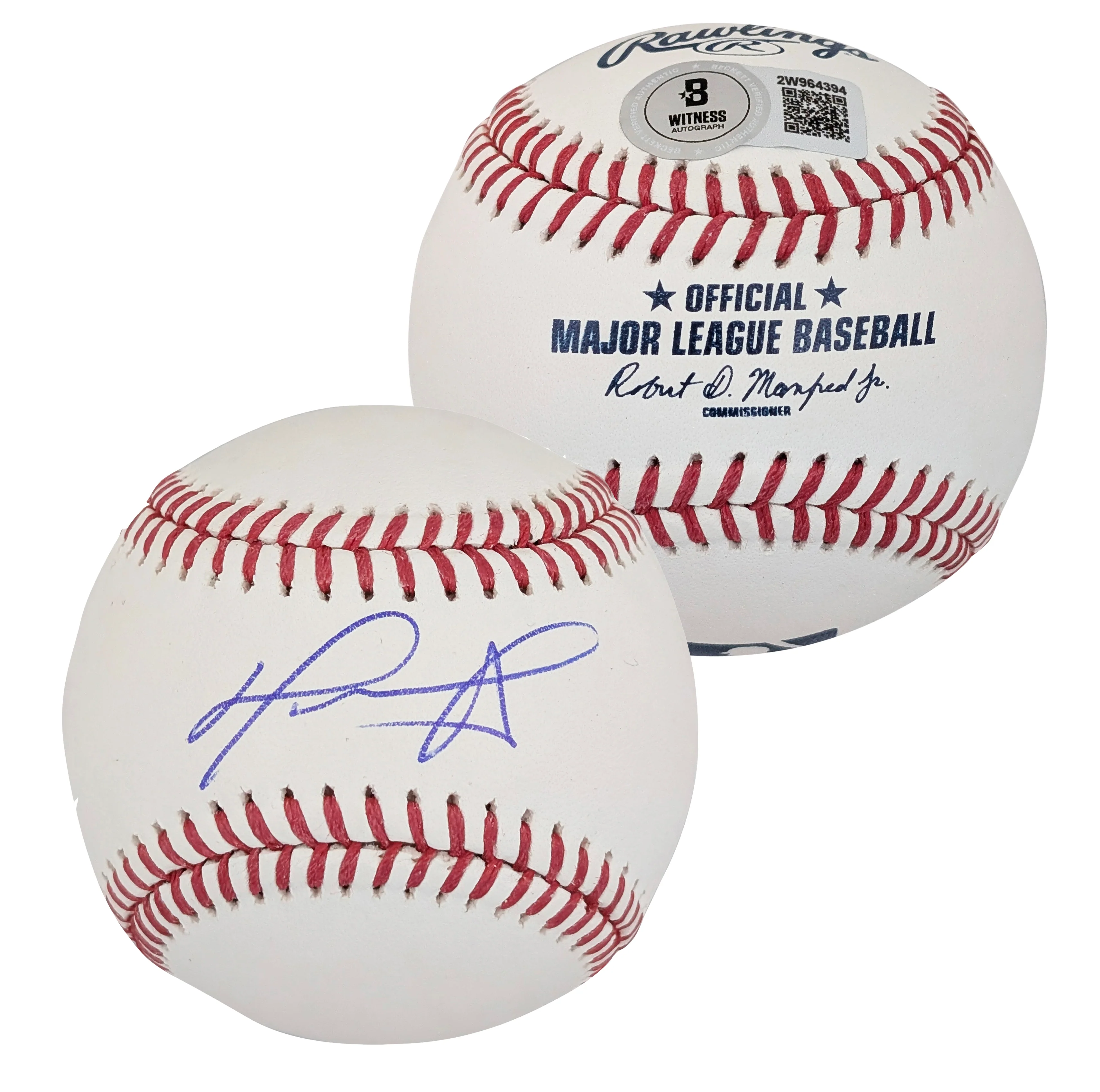 Red Sox David Ortiz Authentic Signed Oml Baseball W/ Case BAS Witnessed - Image 3