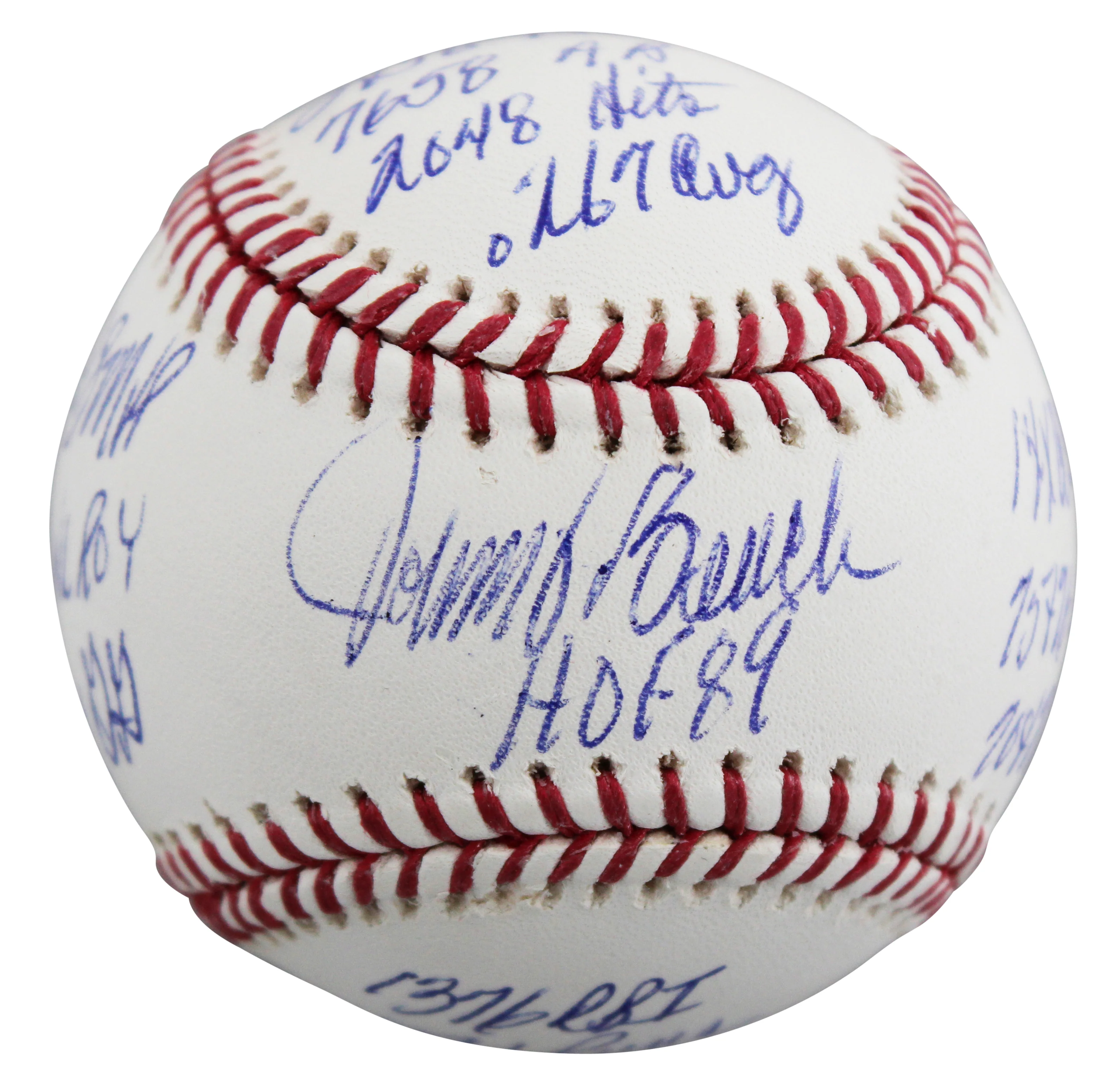 Reds Johnny Bench "Career Stat" Signed Oml LE #10/12 Baseball Fanatics #A673181 - Image 3