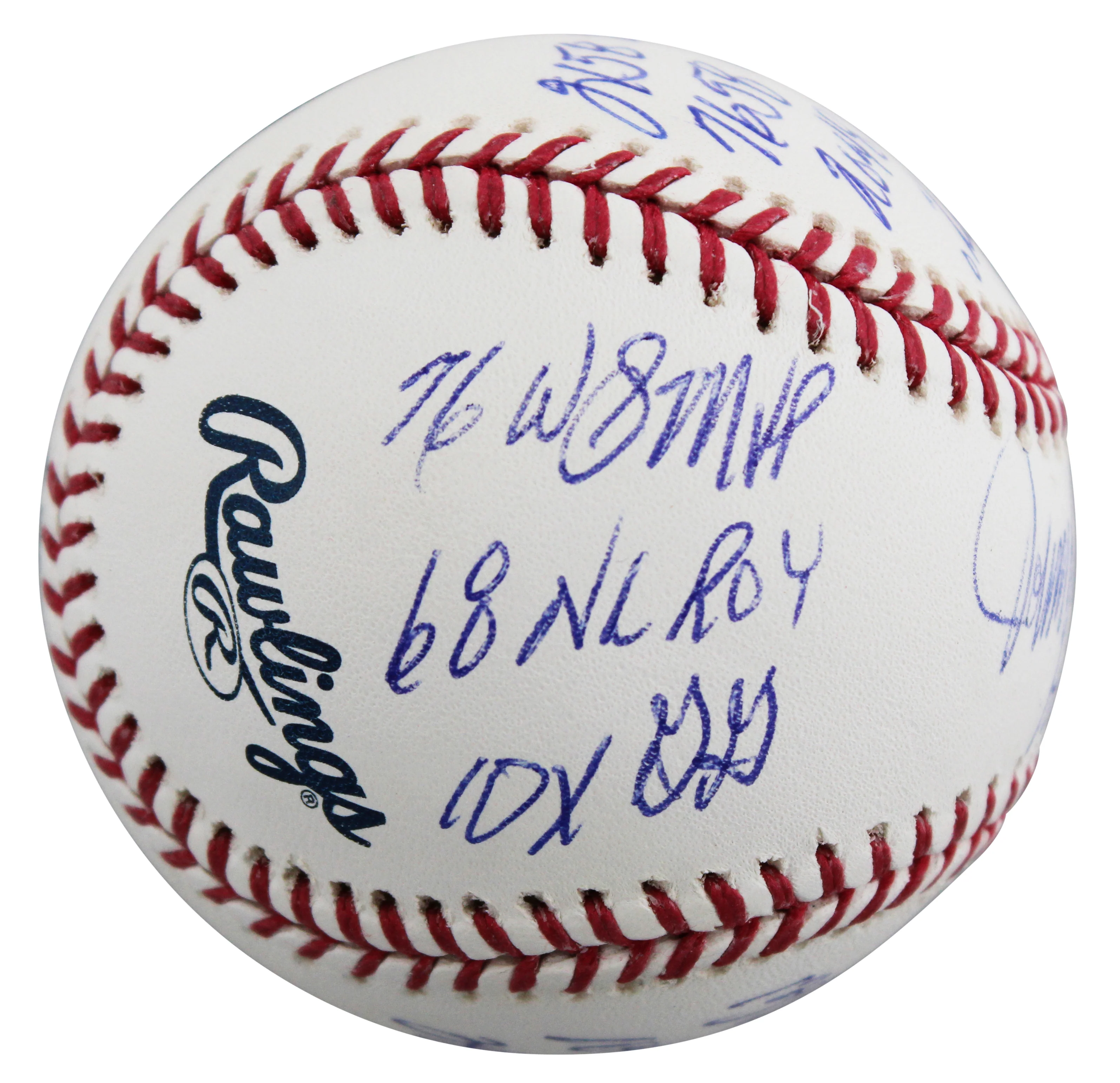 Reds Johnny Bench "Career Stat" Signed Oml LE #10/12 Baseball Fanatics #A673181 - Image 4