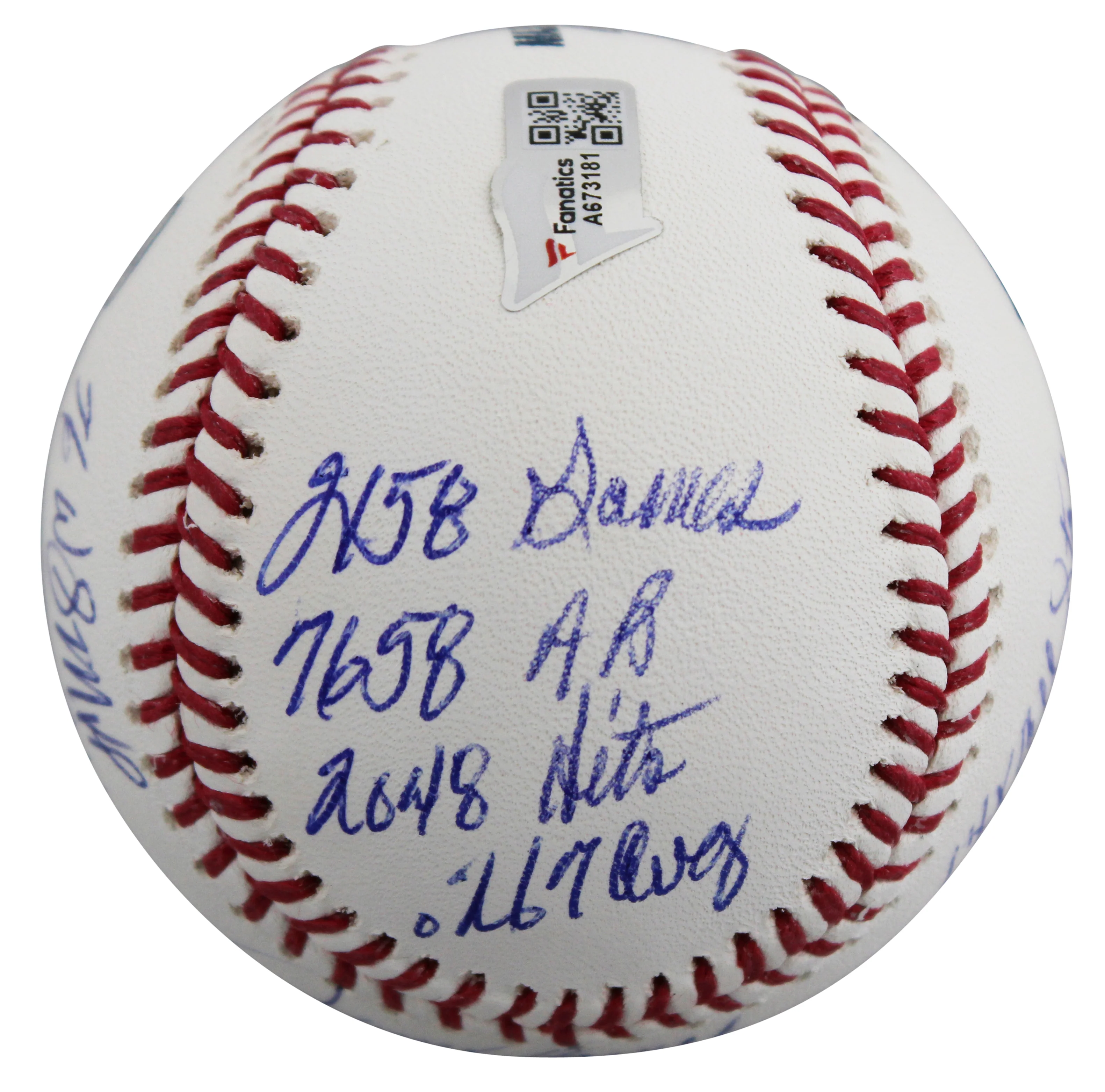 Reds Johnny Bench "Career Stat" Signed Oml LE #10/12 Baseball Fanatics #A673181 - Image 6
