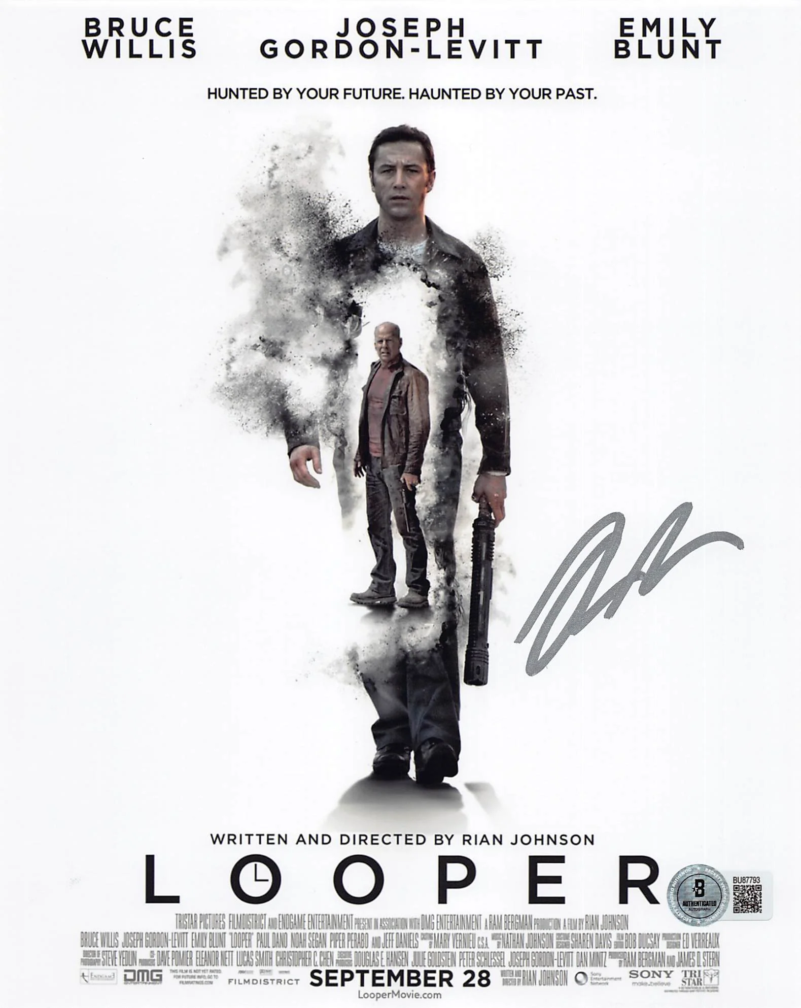 Rian Johnson Looper Authentic Signed 8x10 Vertical Photo BAS #BU87793 - Image 2