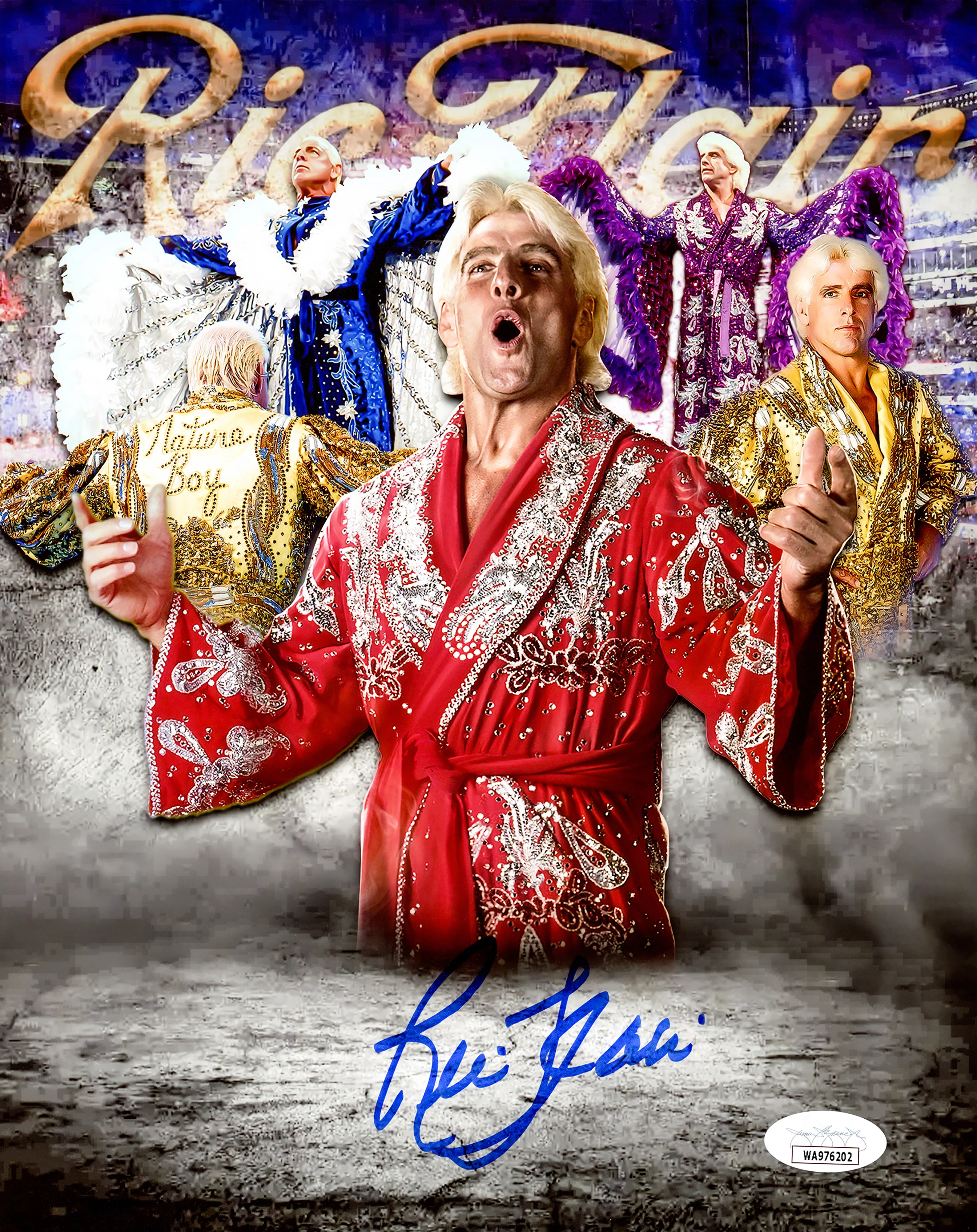 Ric Flair Autographed Framed 8x10 Photo WWE JSA Stock #254296 - Image 2