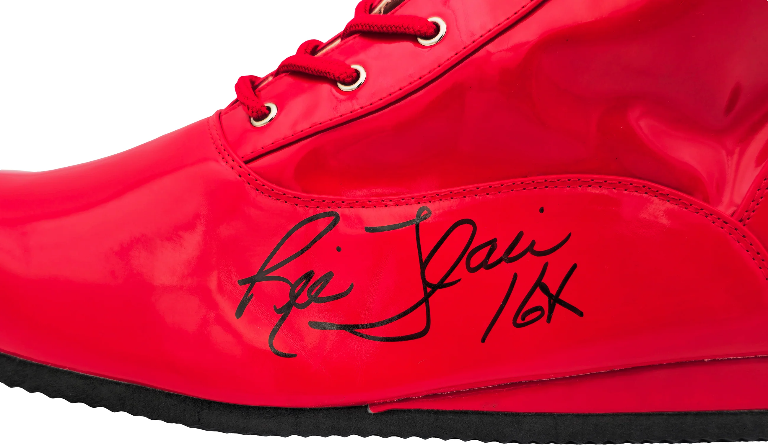 Ric Flair Autographed Red Left Footed Boot WWE "16x" JSA Stock #228118 - Image 2