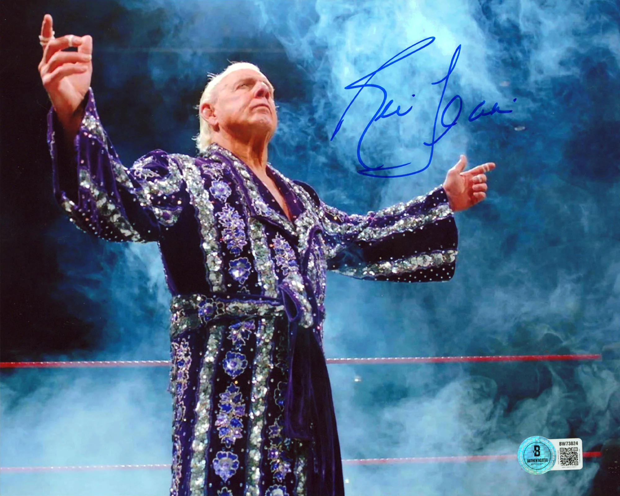 Ric Flair WWE Authentic Signed 8x10 Horizontal Photo Autographed BAS 2 - Image 2