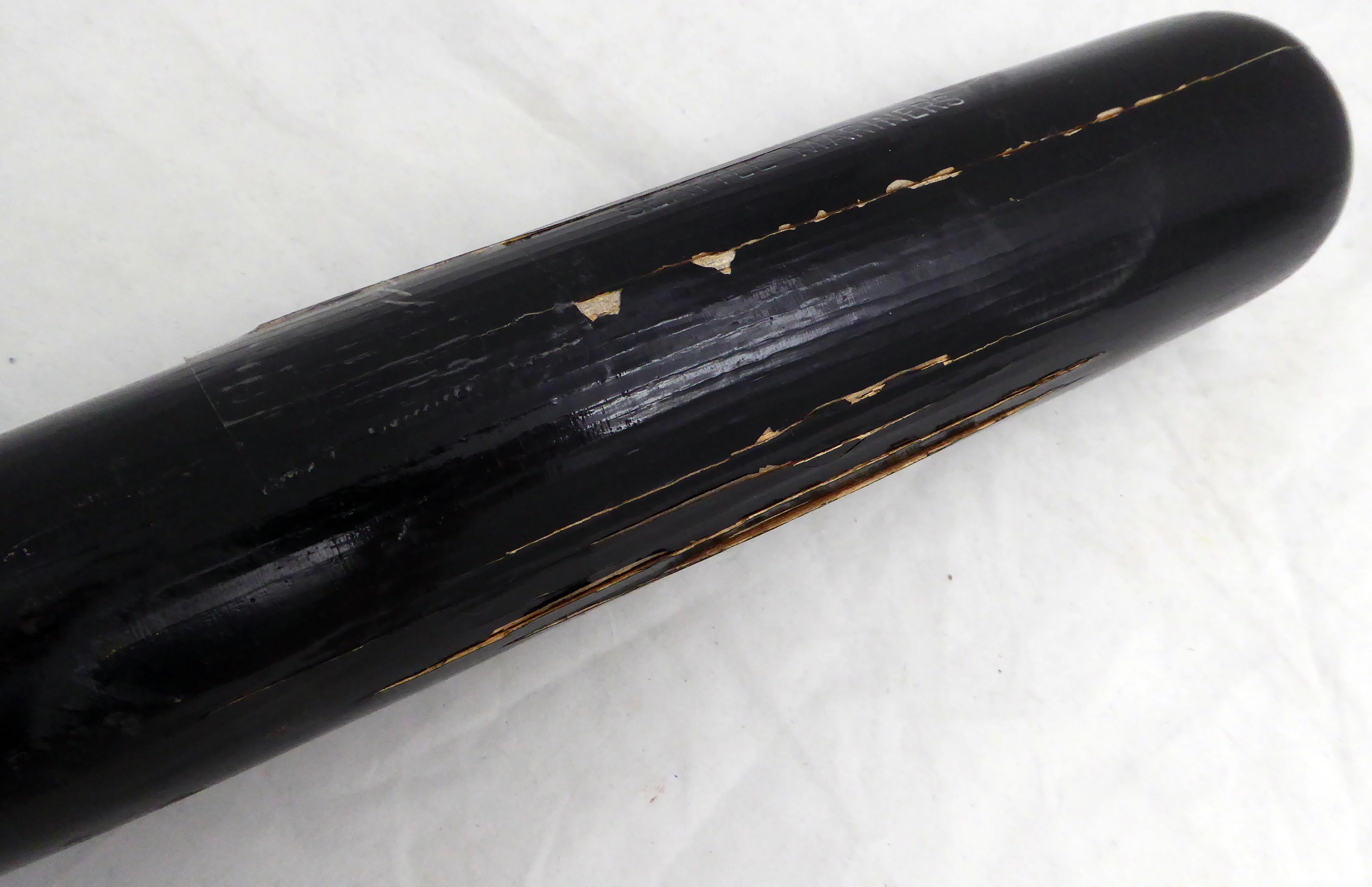 Rich Amaral Autographed Black Louisville Slugger P89 Game Used Bat Seattle Mariners Cracked SKU #214055 - Image 4