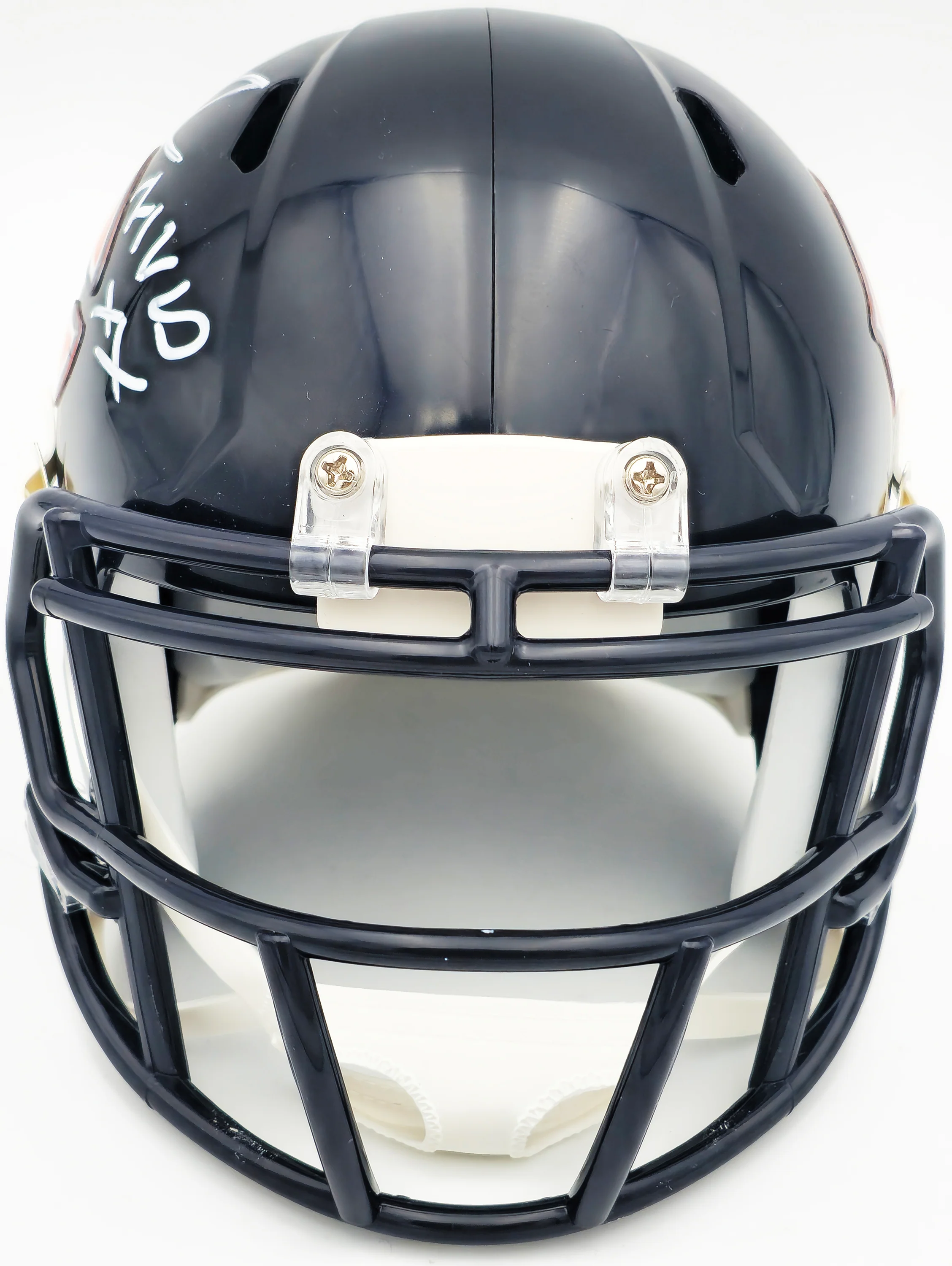 Richard Dent Autographed Chicago Bears Blue Speed Mini Helmet "MVP XX" Beckett BAS Witness Stock #230267 - Image 3