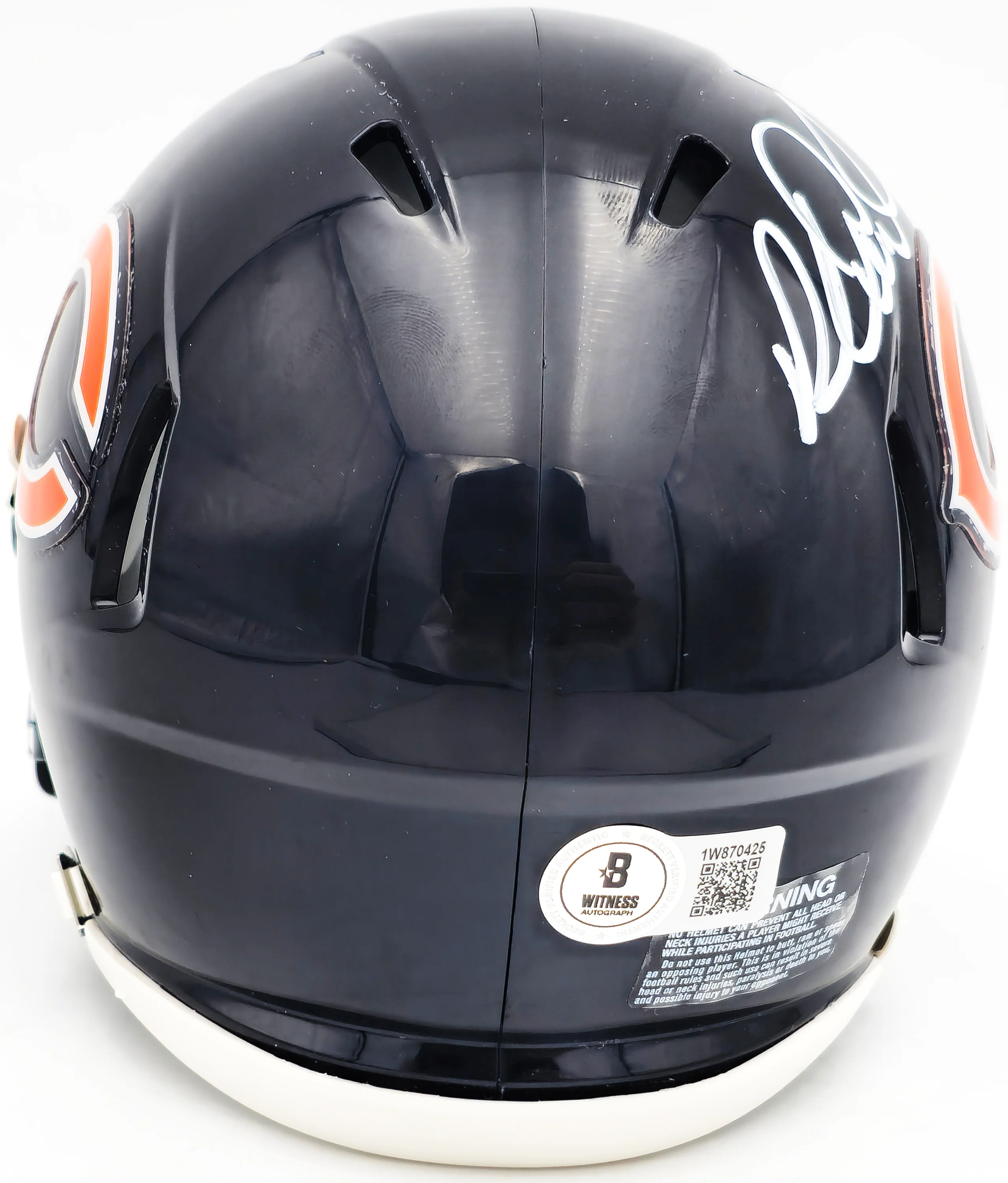 Richard Dent Autographed Chicago Bears Blue Speed Mini Helmet "MVP XX" Beckett BAS Witness Stock #230267 - Image 4