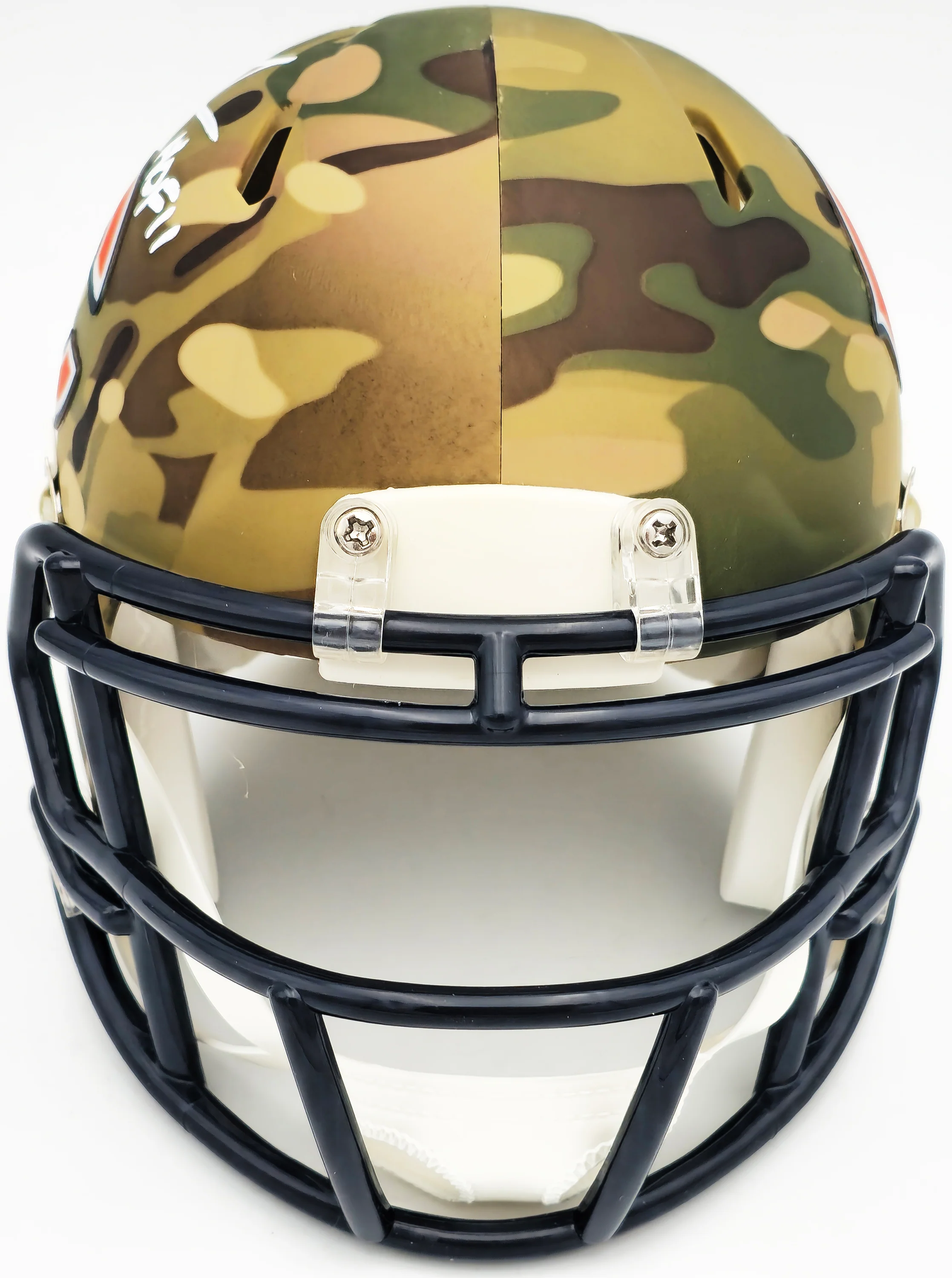Richard Dent Autographed Chicago Bears Camo Speed Mini Helmet "HOF 11" Beckett BAS Witness Stock #230261 - Image 3
