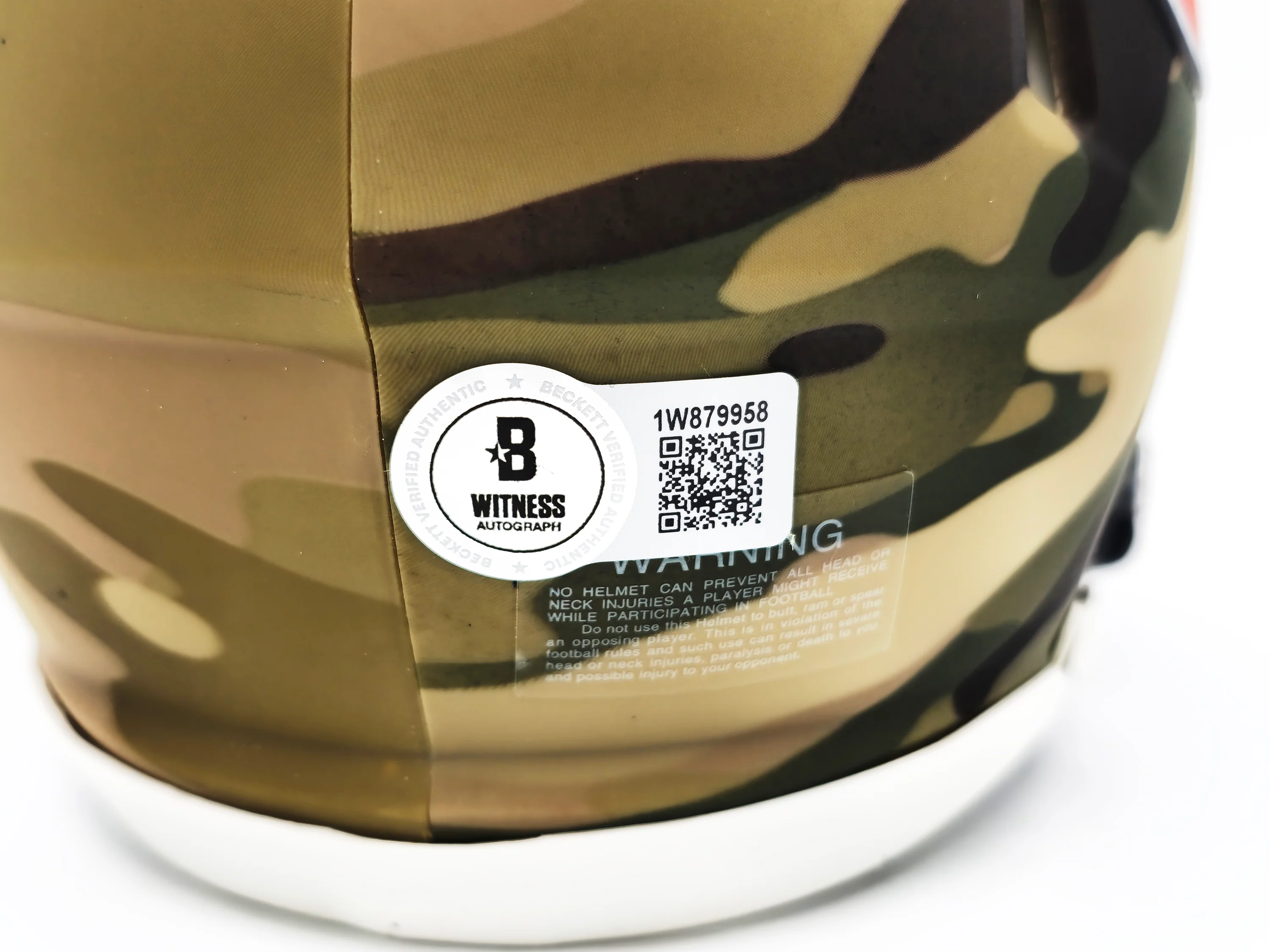 Richard Dent Autographed Chicago Bears Camo Speed Mini Helmet "HOF 11" Beckett BAS Witness Stock #230261 - Image 5