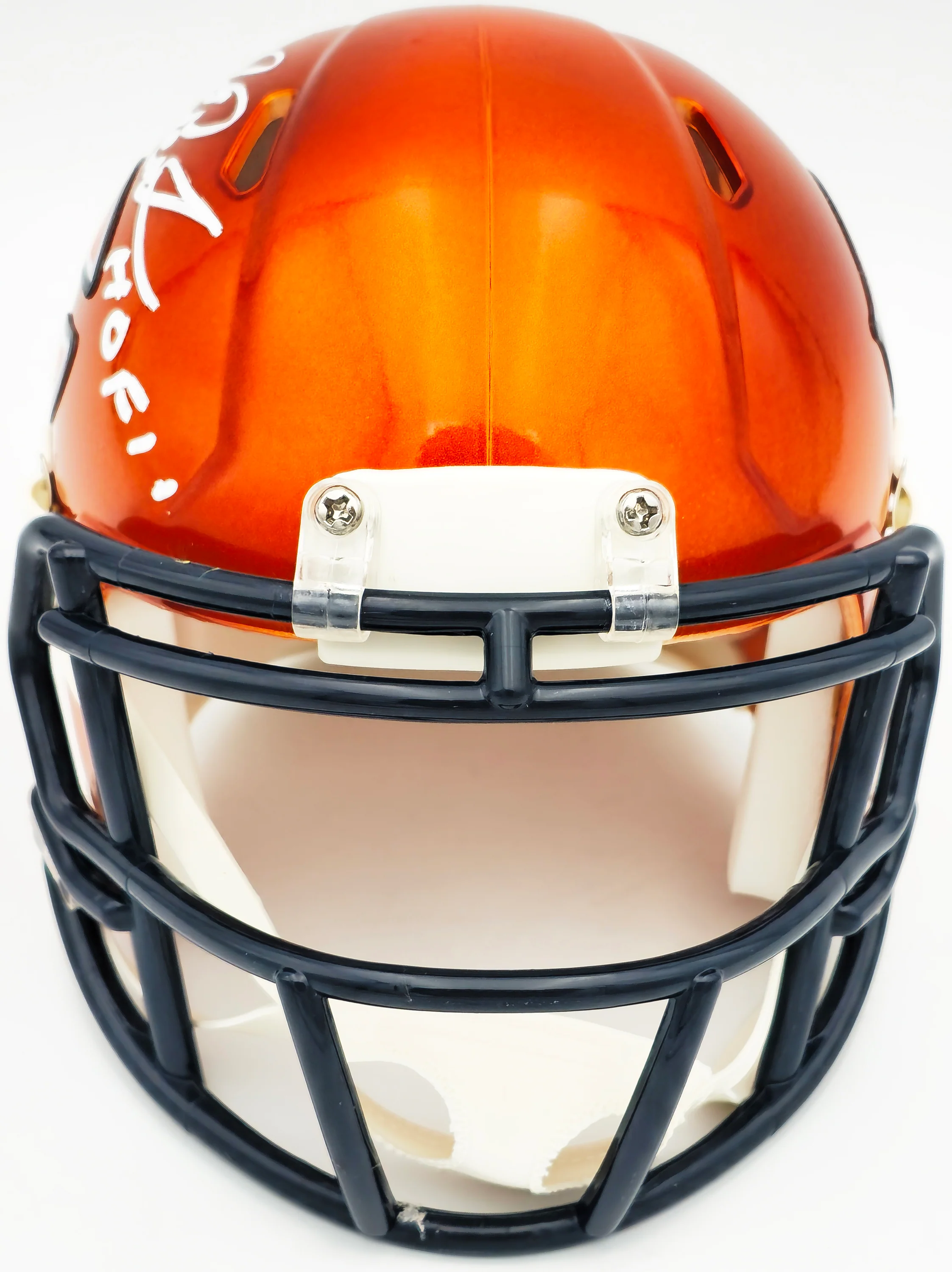 Richard Dent Autographed Chicago Bears Flash Orange Speed Mini Helmet "HOF 11" Beckett BAS Witness Stock #230262 - Image 3