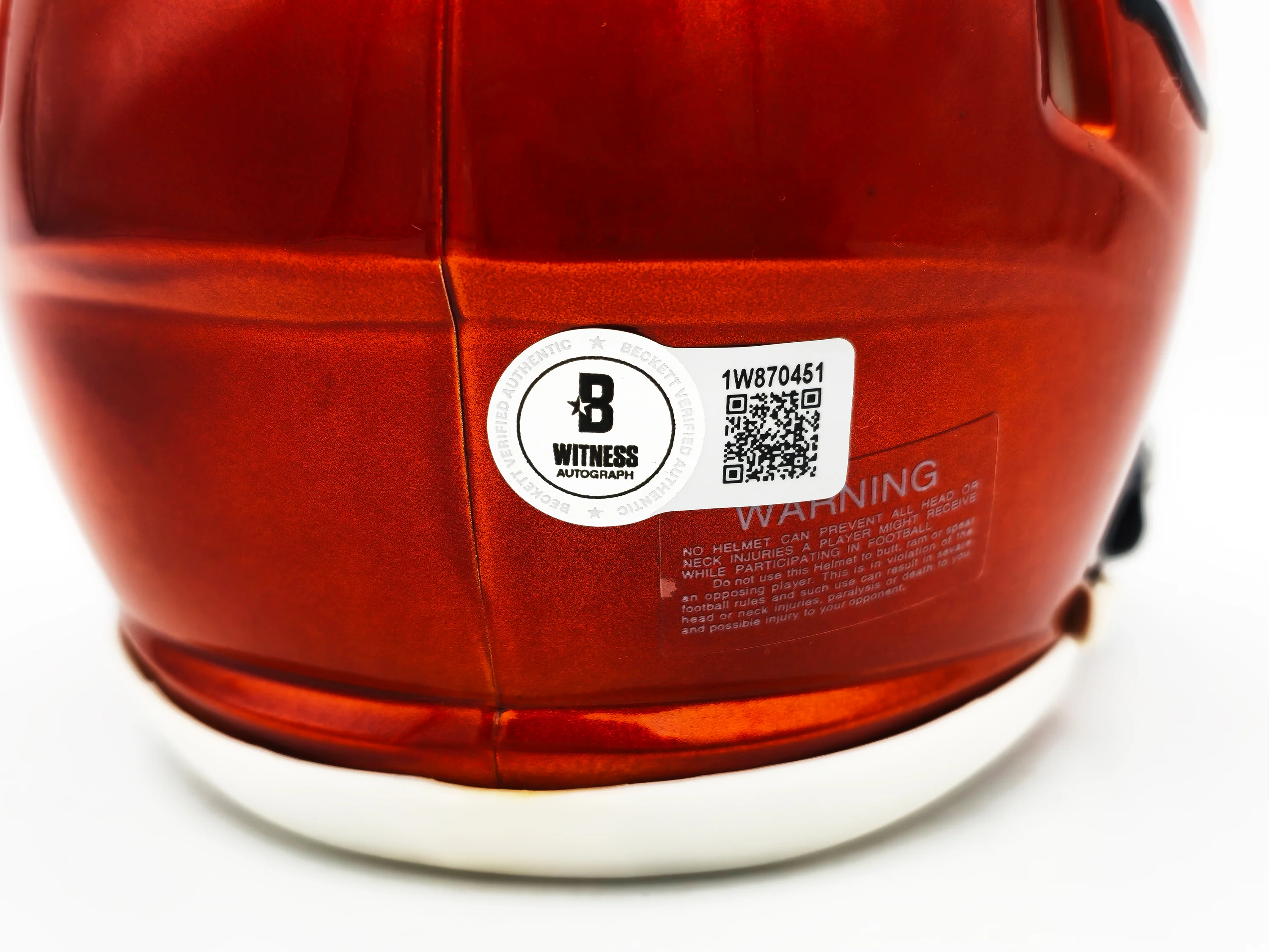 Richard Dent Autographed Chicago Bears Flash Orange Speed Mini Helmet "HOF 11" Beckett BAS Witness Stock #230262 - Image 5