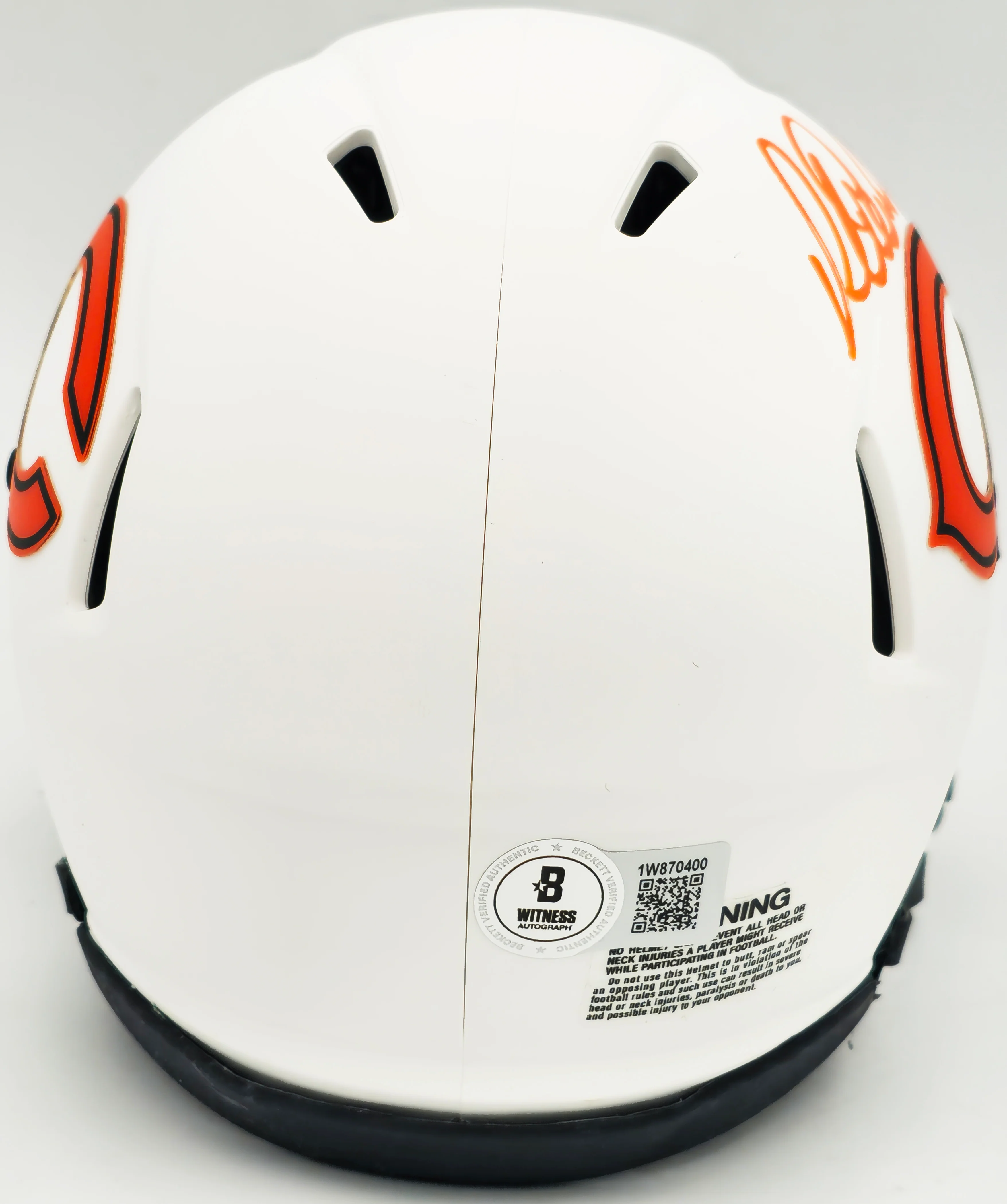 Richard Dent Autographed Chicago Bears Lunar Eclipse White Speed Mini Helmet "MVP XX" Beckett BAS Witness Stock #230265 - Image 4