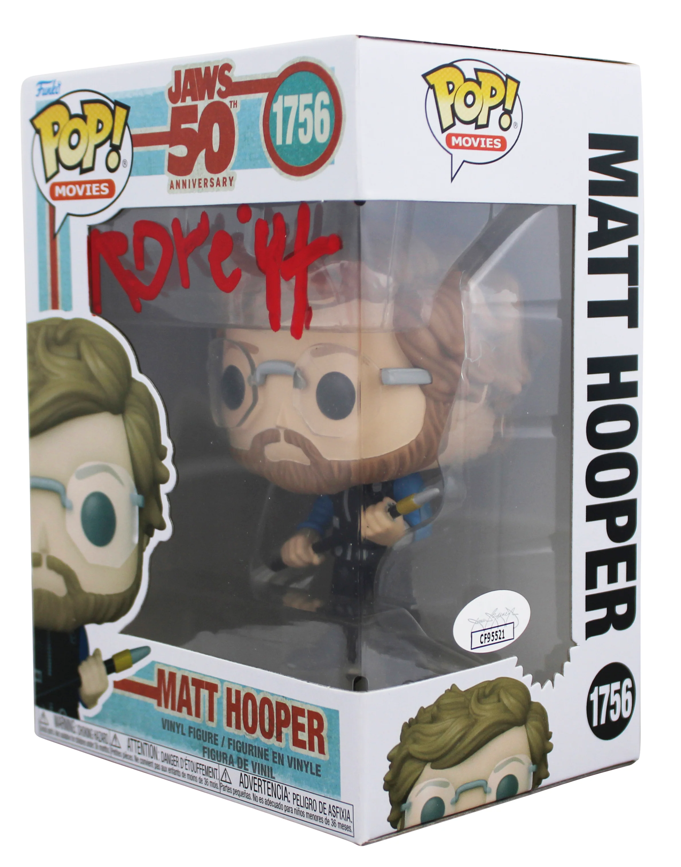 Richard Dreyfuss Jaws Signed Matt Hooper #1756 Funko Pop Figure JSA #CF95521 - Image 3