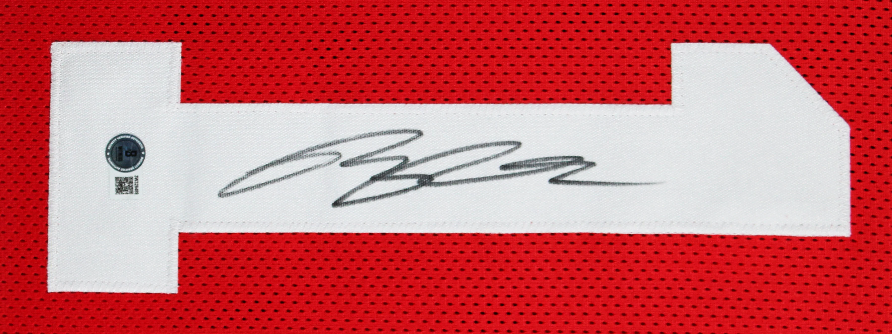 Ricky Pearsall Authentic Signed Red Pro Style Framed Jersey BAS Witnessed 2 - Image 3