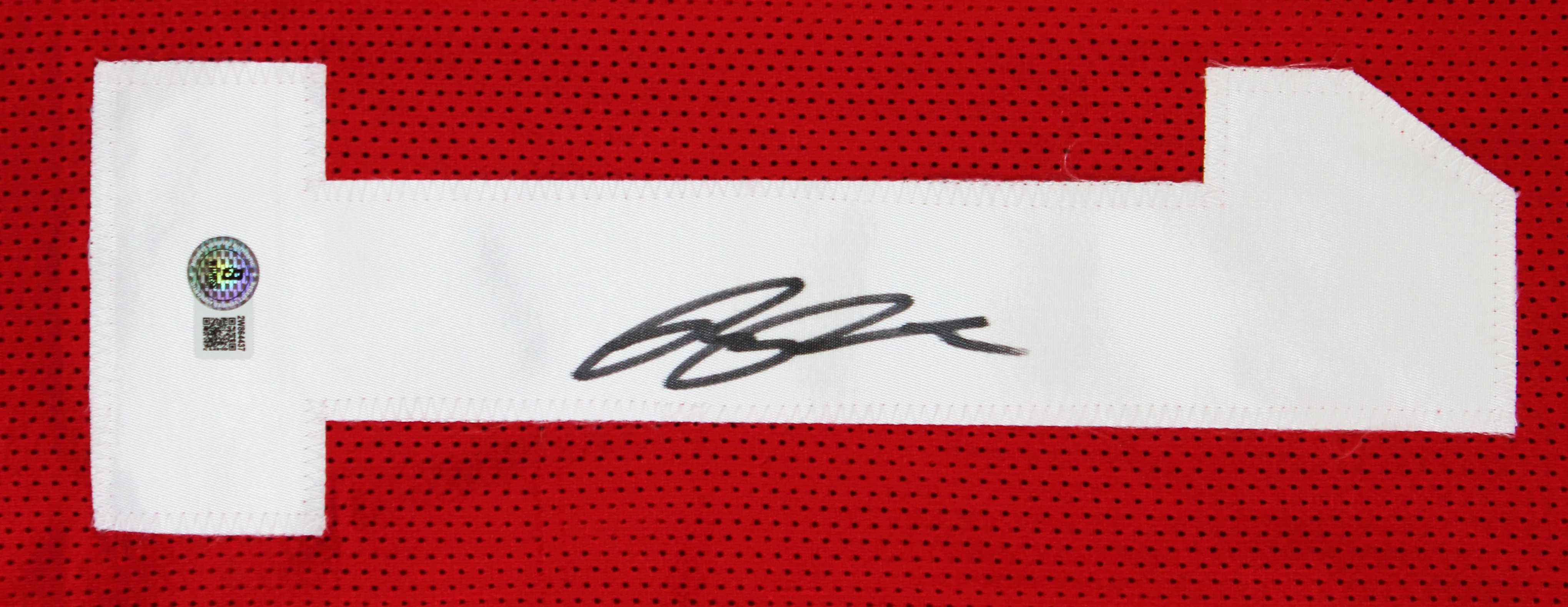 Ricky Pearsall Authentic Signed Red Pro Style Jersey Autographed BAS Witnessed 2 - Image 3