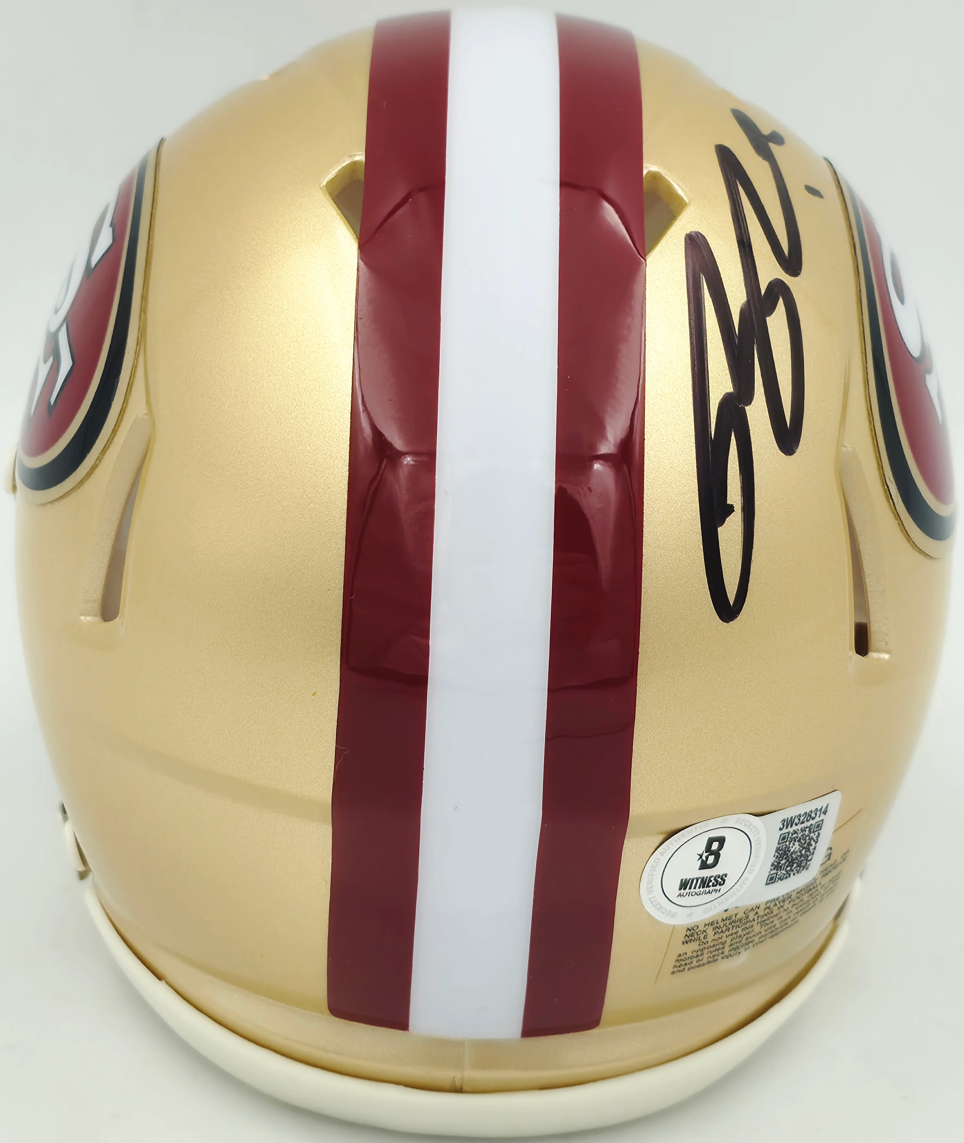 Ricky Pearsall Autographed San Francisco 49ers Gold Speed Mini Helmet Beckett BAS Witness Stock #253313 - Image 4