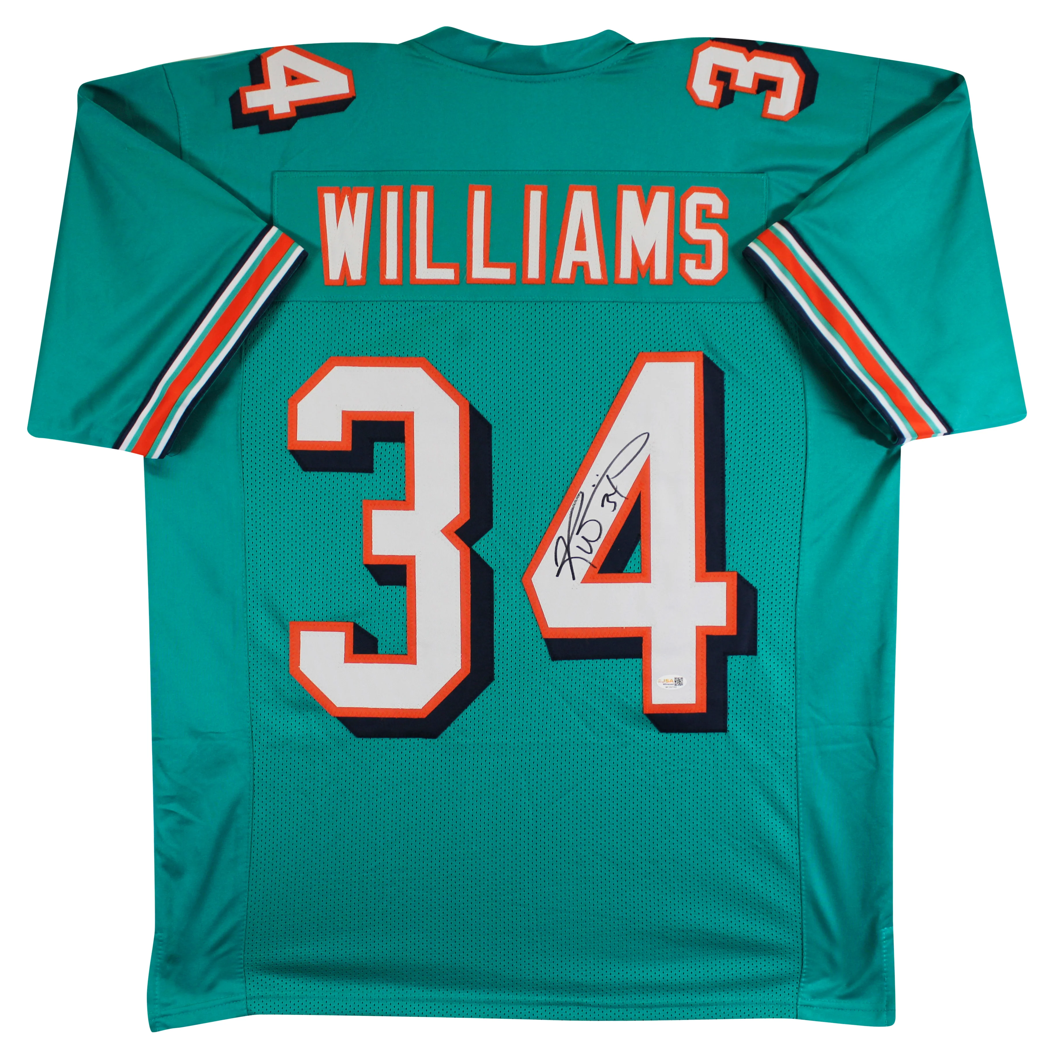 Ricky Williams Authentic Signed Teal Pro Style Jersey Autographed JSA Witness - Image 2