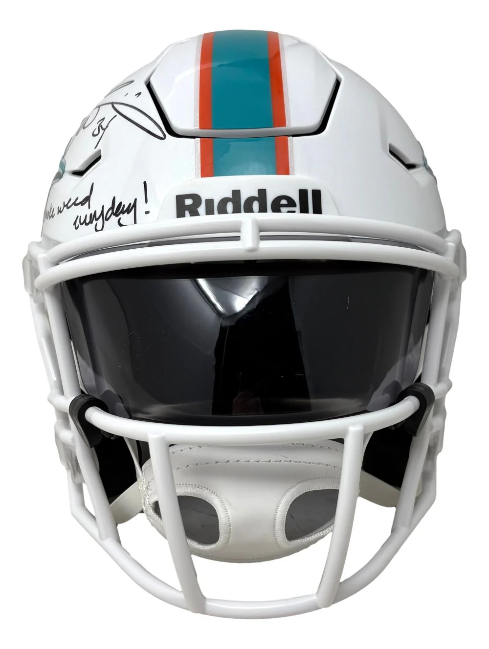 Ricky Williams Signed Miami Dolphins MIDI SpeedFlex Helmet Smoke Weed JSA QR - Image 2