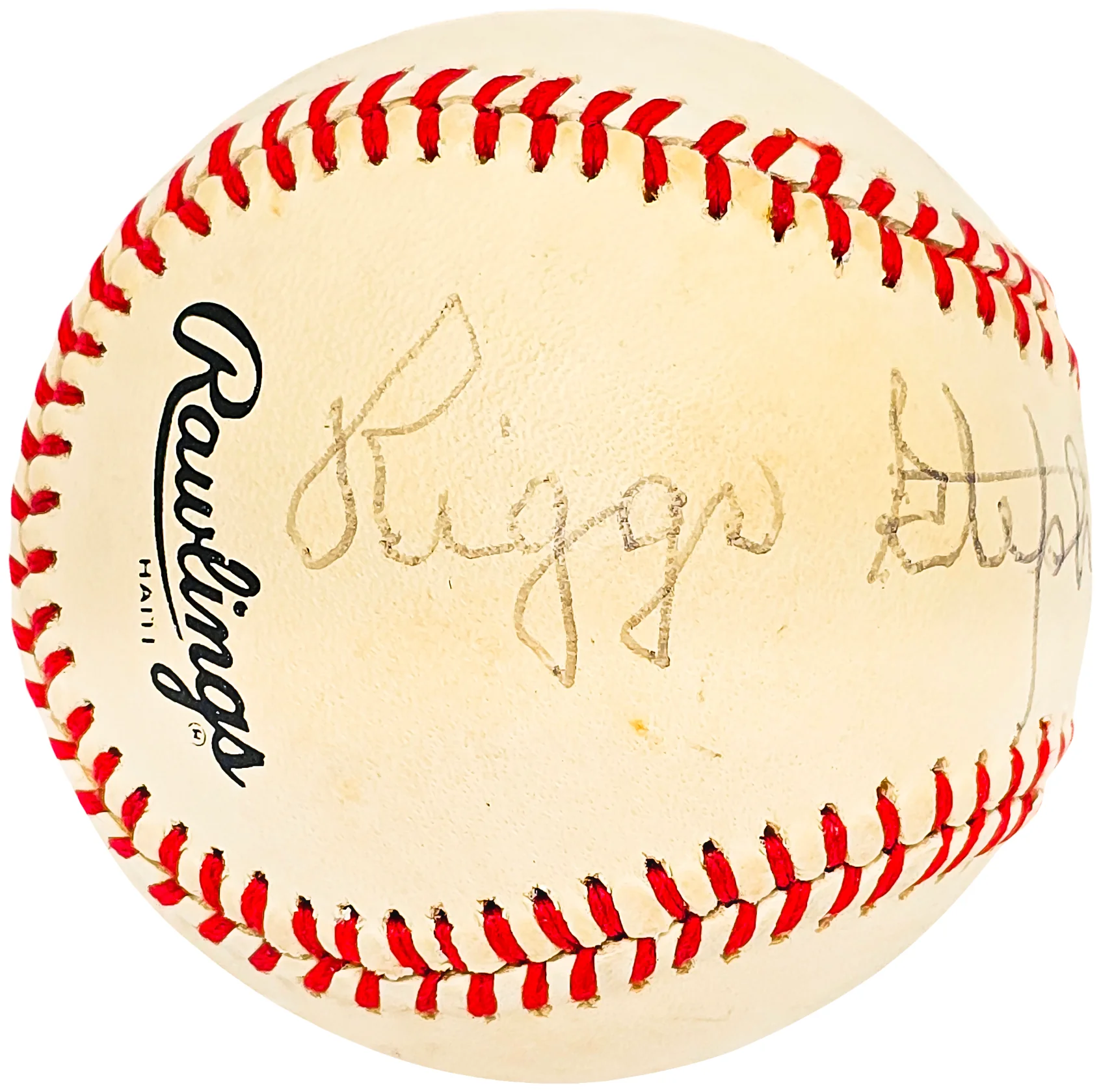 Riggs Stephenson Autographed Official Feeney NL Baseball Chicago Cubs Vintage Signature Beckett BAS #BH038051 - Image 2