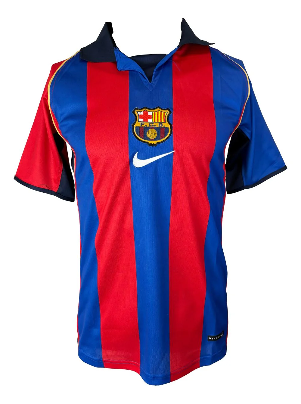 Rivaldo Signed Barcelona Nike Soccer Jersey BAS - Image 2