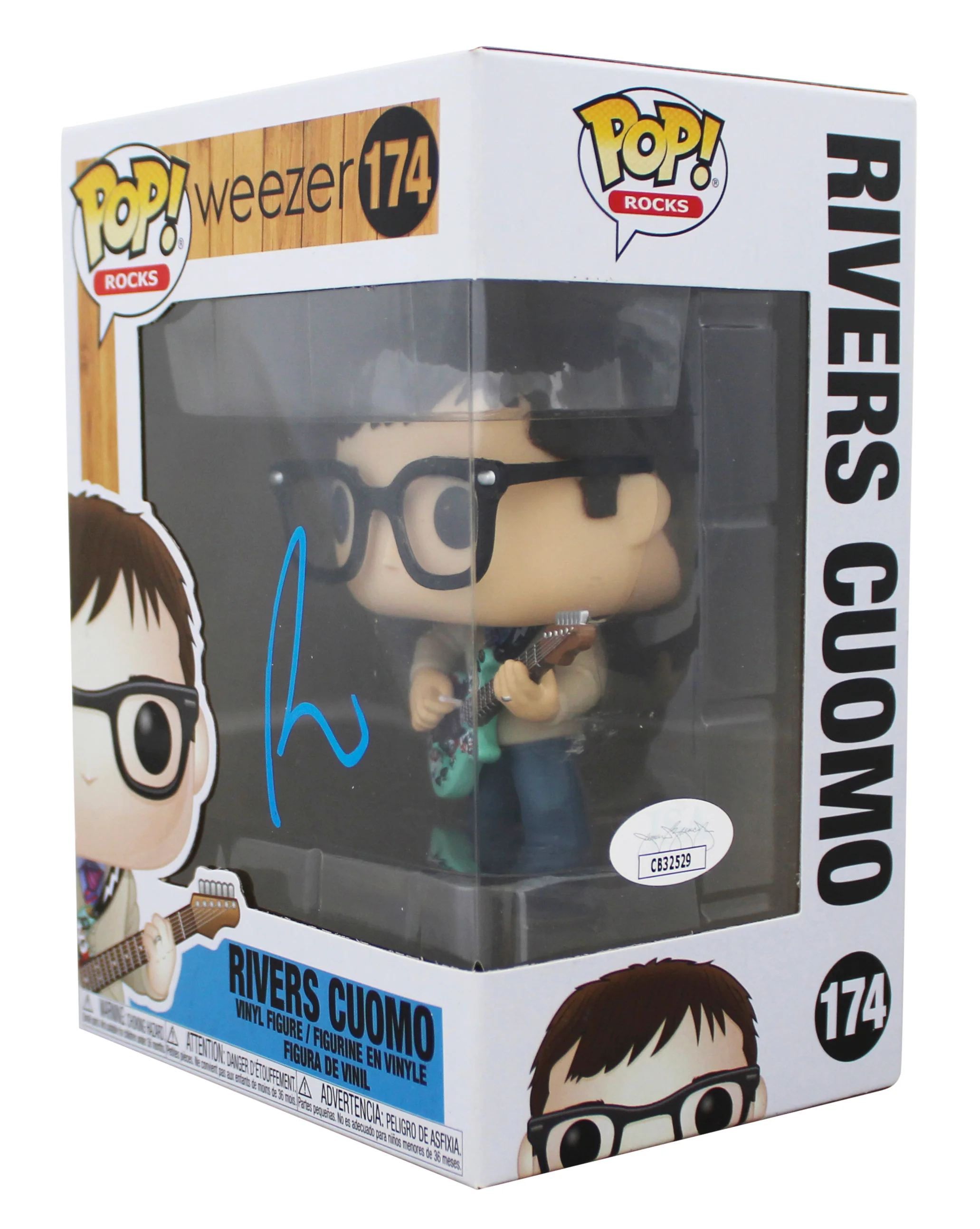 Rivers Cuomo Weezer Authentic Signed #174 Funko Pop Vinyl Figure JSA #CB32529 - Image 3