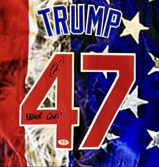 Robert O'Neill Signed USA Trump 47 Baseball Jersey Never Quit PSA/DNA - Image 2