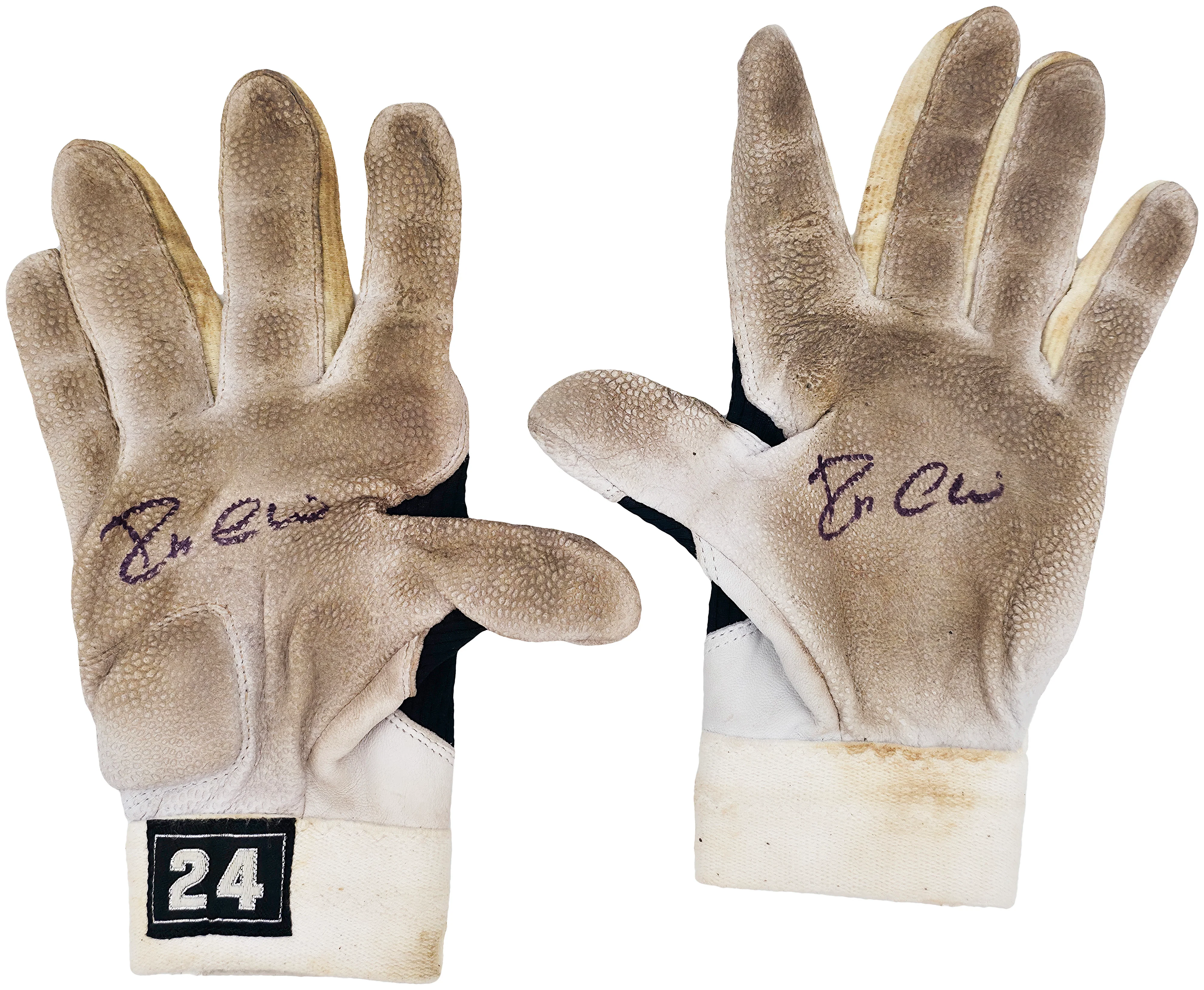 Robinson Cano Autographed Pair of Game Used White & Black Nike Batting Gloves New York Yankees PSA/DNA Stock #239112