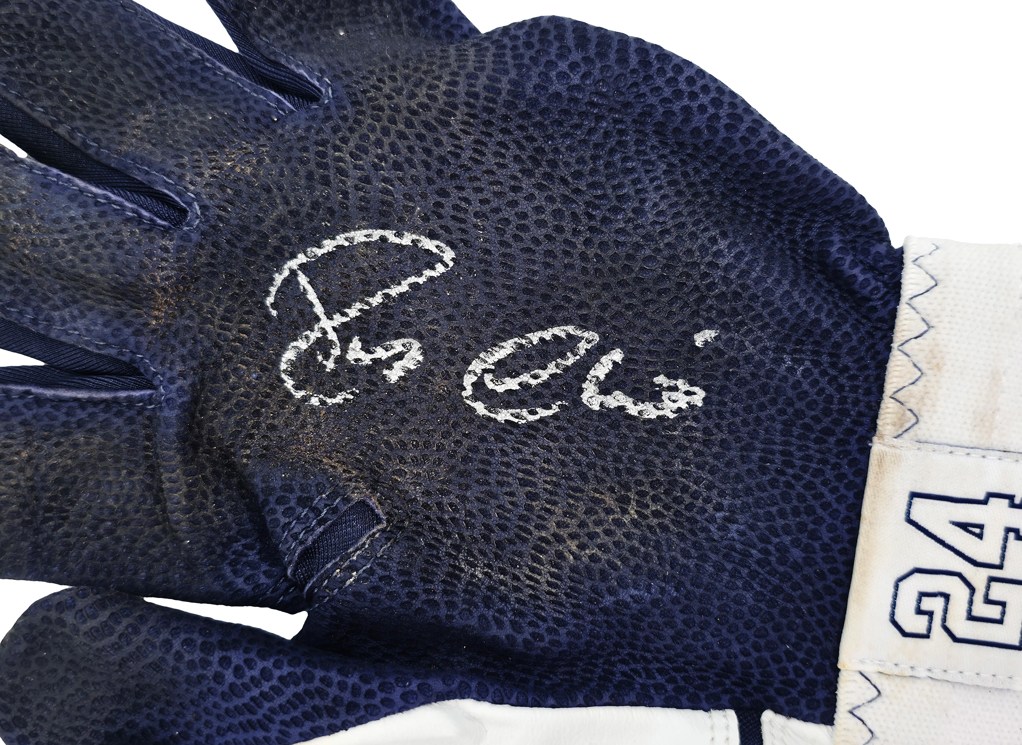 Robinson Cano Autographed Pair of Game Used White & Navy Blue Nike Batting Gloves New York Yankees PSA/DNA Stock #239113 - Image 3