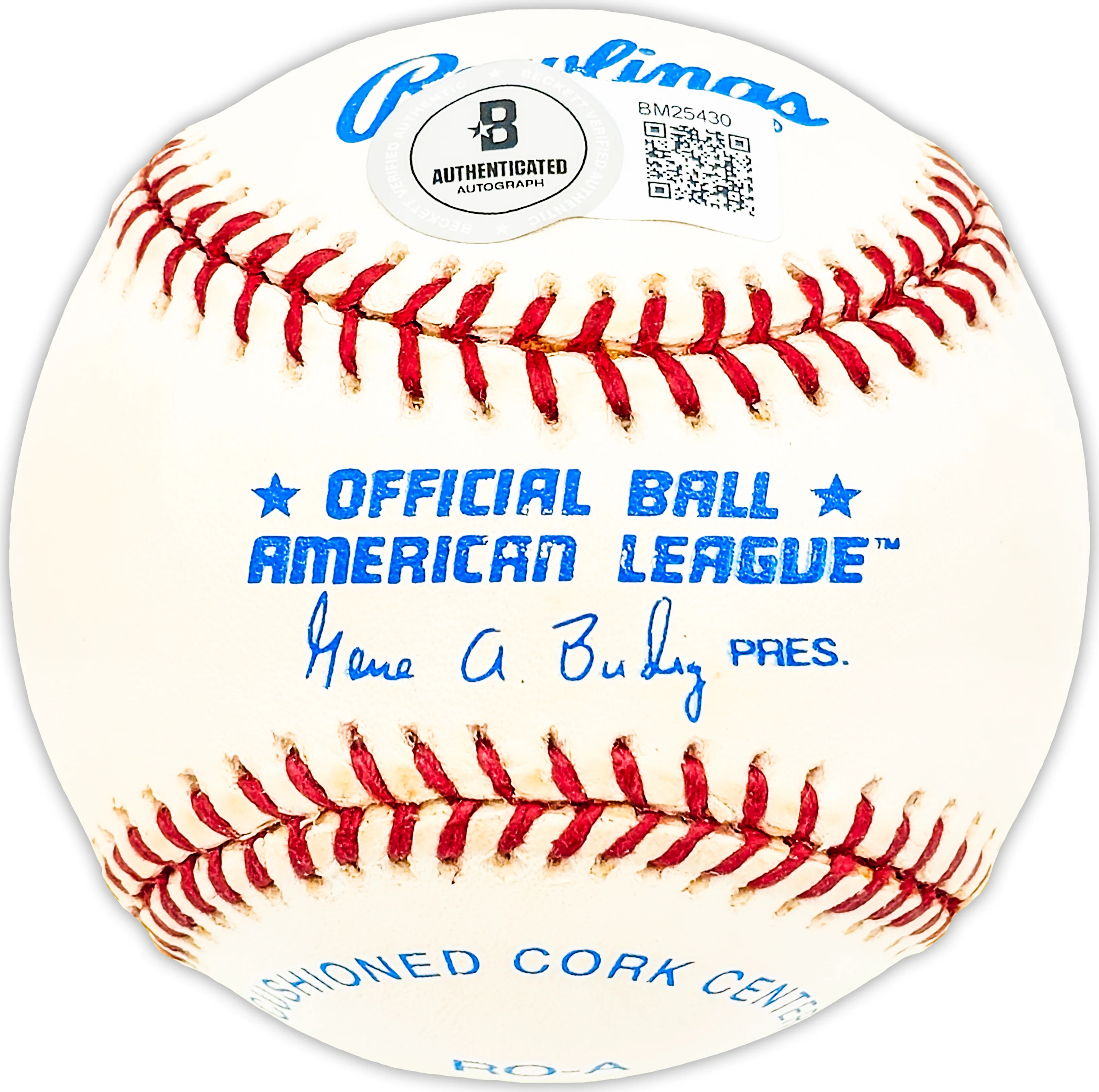 Rocky Krsnich Autographed Official AL Baseball Chicago White Sox Beckett BAS QR #BM25430 - Image 2