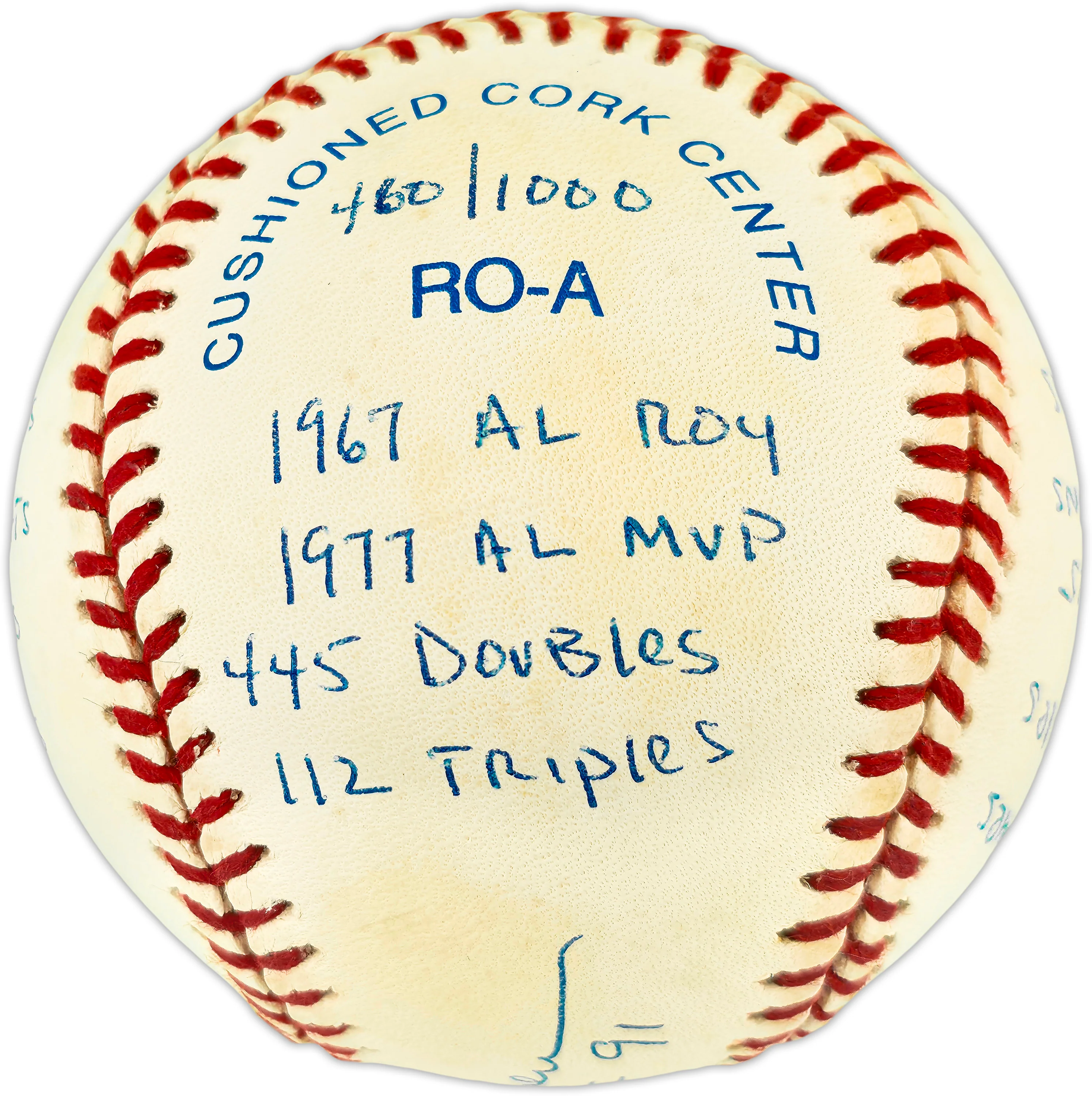 Rod Carew Autographed Official AL Statball Baseball Minnesota Twins, Los Angeles Angels 18 Inscriptions #560/1000 Beckett BAS QR #BU86741 - Image 3